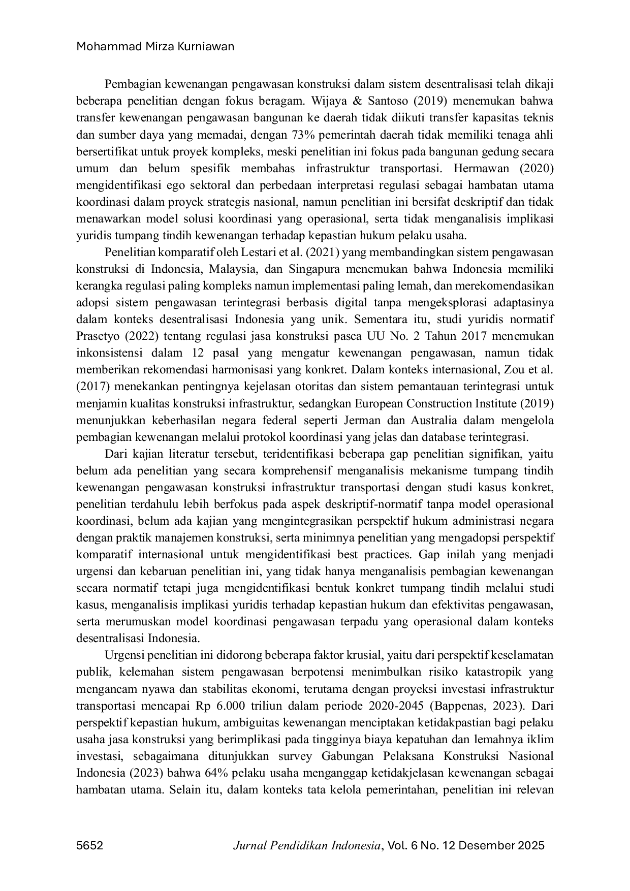 JURIS Kewenangan Pemerintah Pusat dan Daerah dalam Pengawasan Proyek Konstruksi