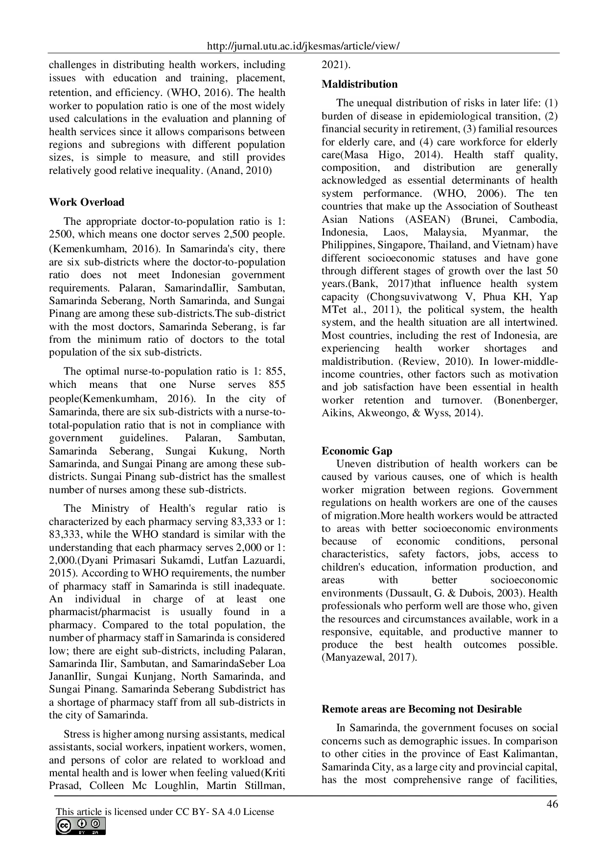 JURIS Health Workers in Samarinda City An Examination of Their Distribution Based on Strategic Issues