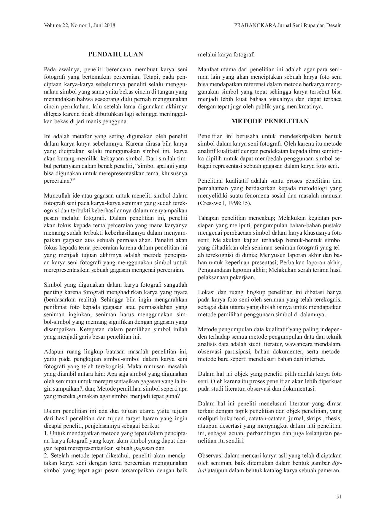 JURIS Analisis Semiotika Pada Karya Fotografi Khususnya Karya Foto Seni Dengan Tema Perceraian