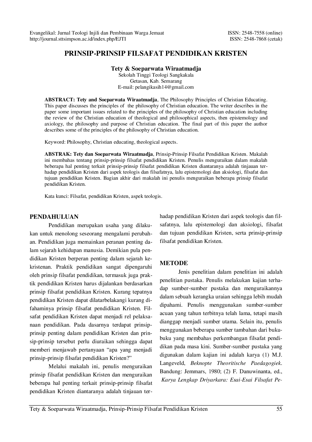 juris Prinsip Prinsip Filsafat Pendidikan Kristen