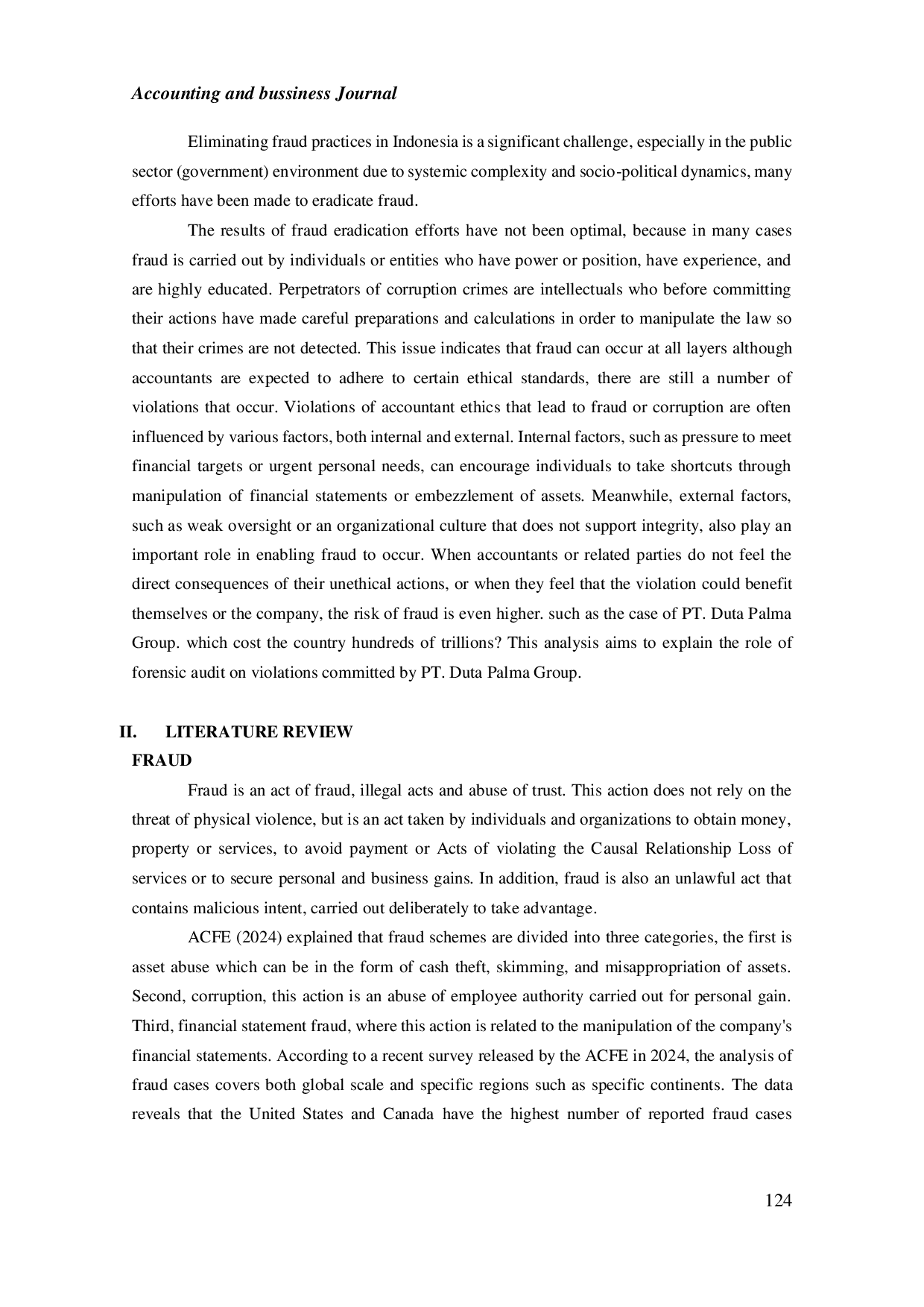 JURIS Analisis Peran Audit Forensik dalam Kasus PT Duta Palma Group