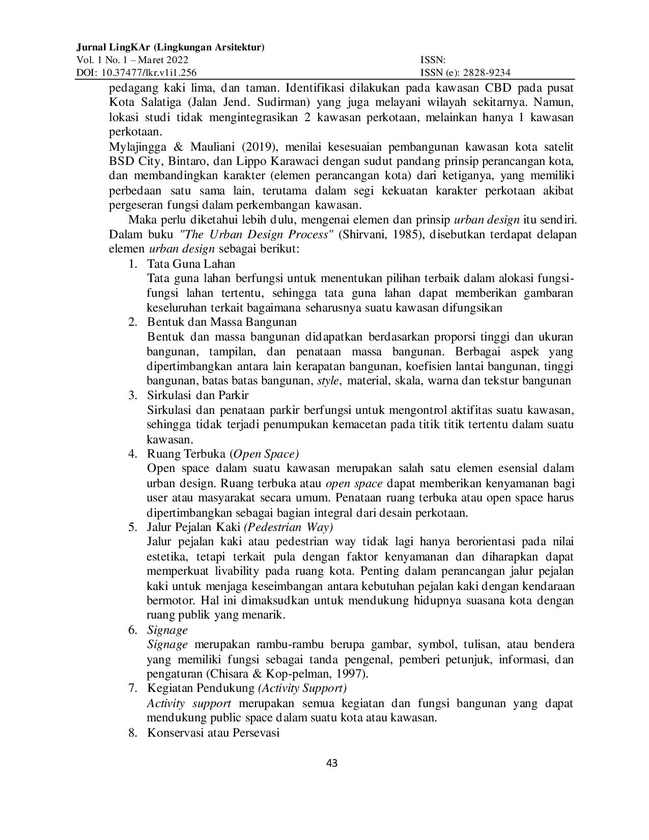 JURIS Kesesuaian Elemen Perancangan Kota bagi Masyarakat Setempat di Kabupaten Gresik