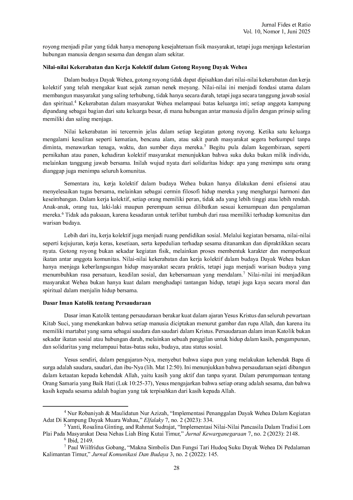 JURIS Menjalin Persaudaraan Dalam Terang Iman Semangat Gotong Royong Dayak Wehea Di Tengah Pelayanan Umat Paroki St Maria Ratu Damai Nehas Liah Bing