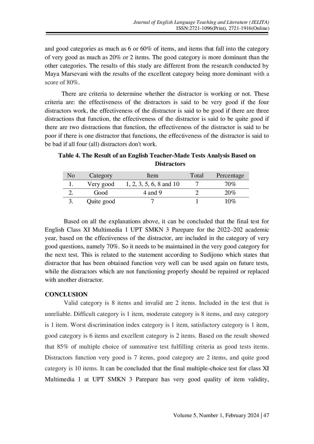 JURIS An Analysis of The English Summative Test EFL Teacher Made Test