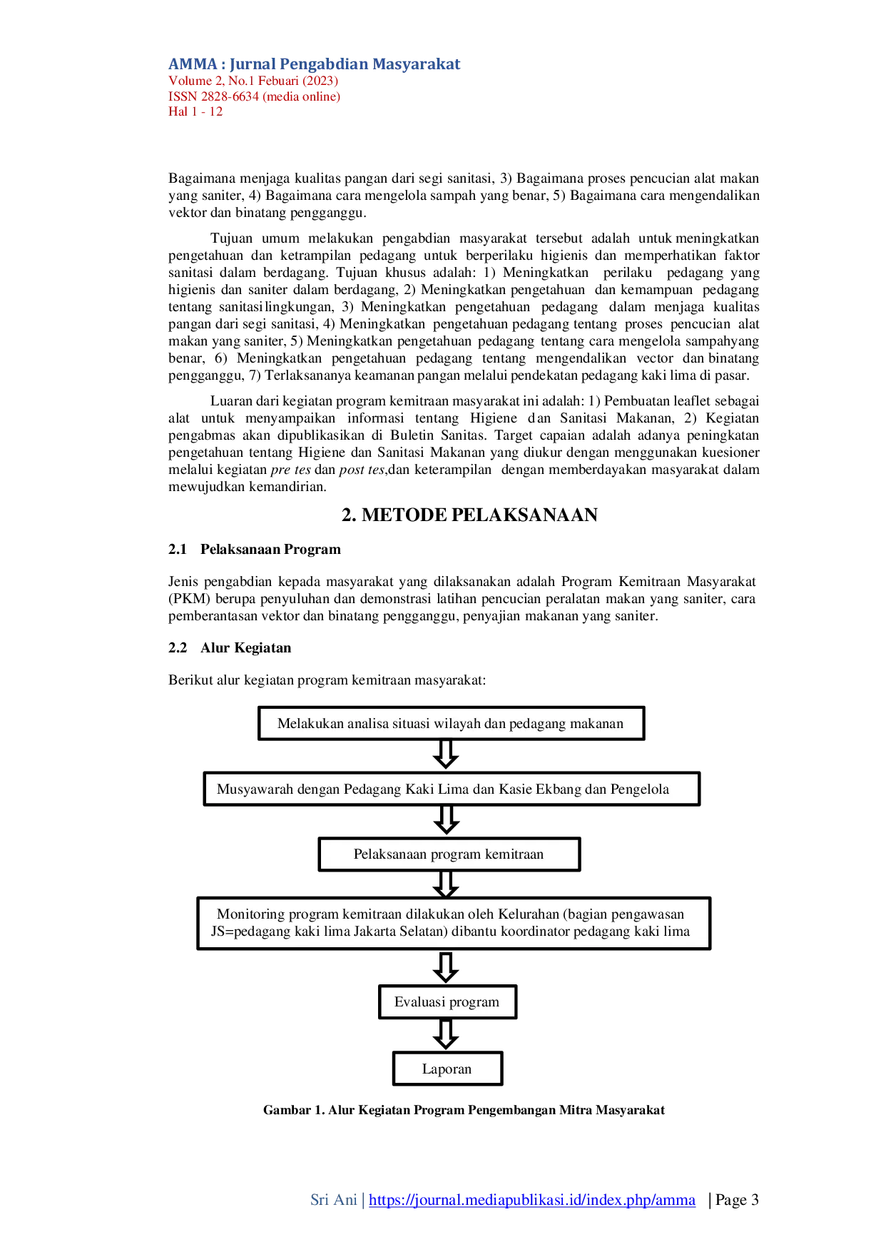 JURIS Intervensi Higiene Dan Sanitasi Lingkungan Dengan Memberdayakan Pedagang Kaki Lima Untuk Mewujudkan Keamanan Pangan Yang Higienis Di Kelurahan Gunung Kebayoran Baru Jakarta Selatan Tahun 2022
