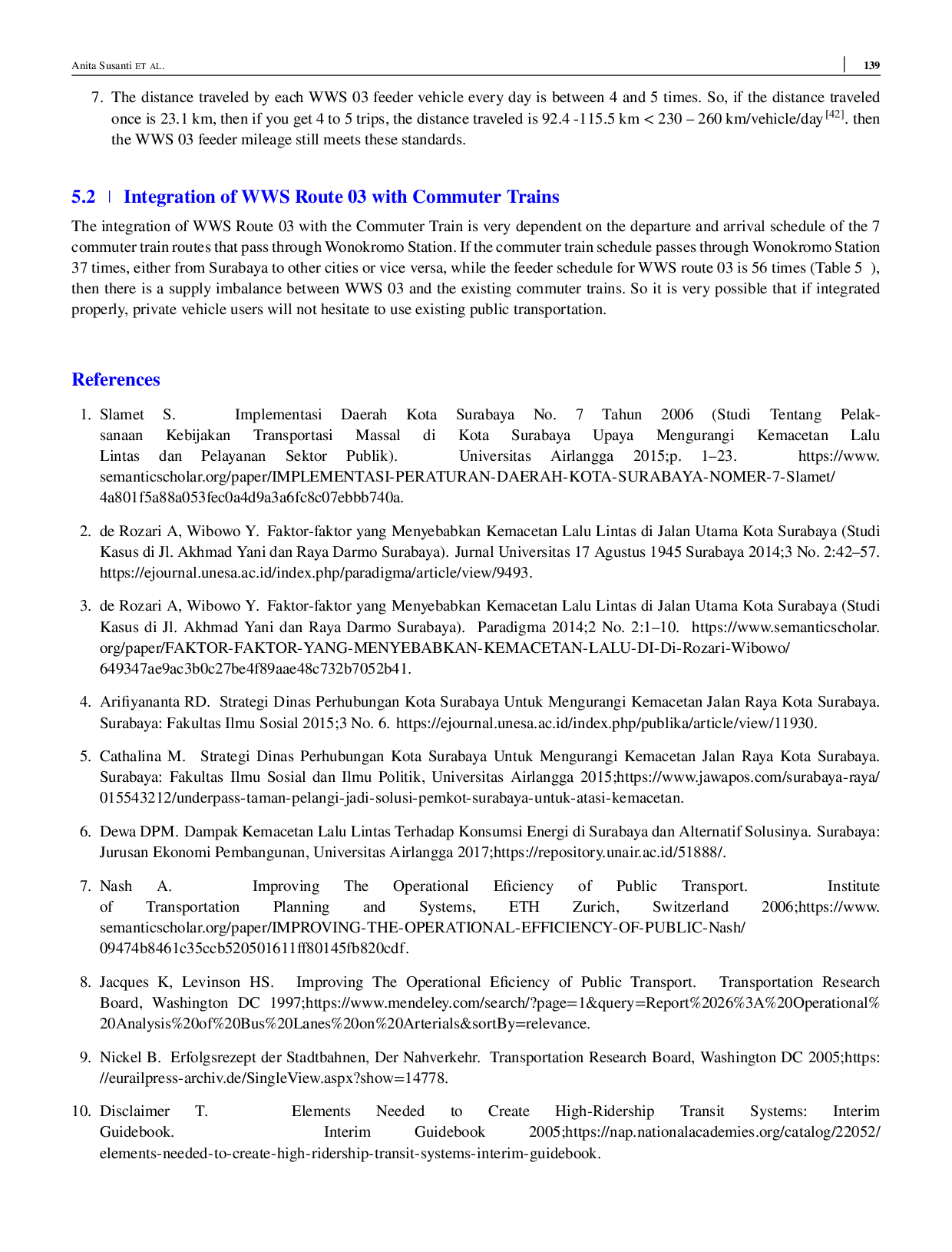 JURIS Public Transport Integration Challenges of Wira Wiri Suroboyo as a Commuter Train Feeder