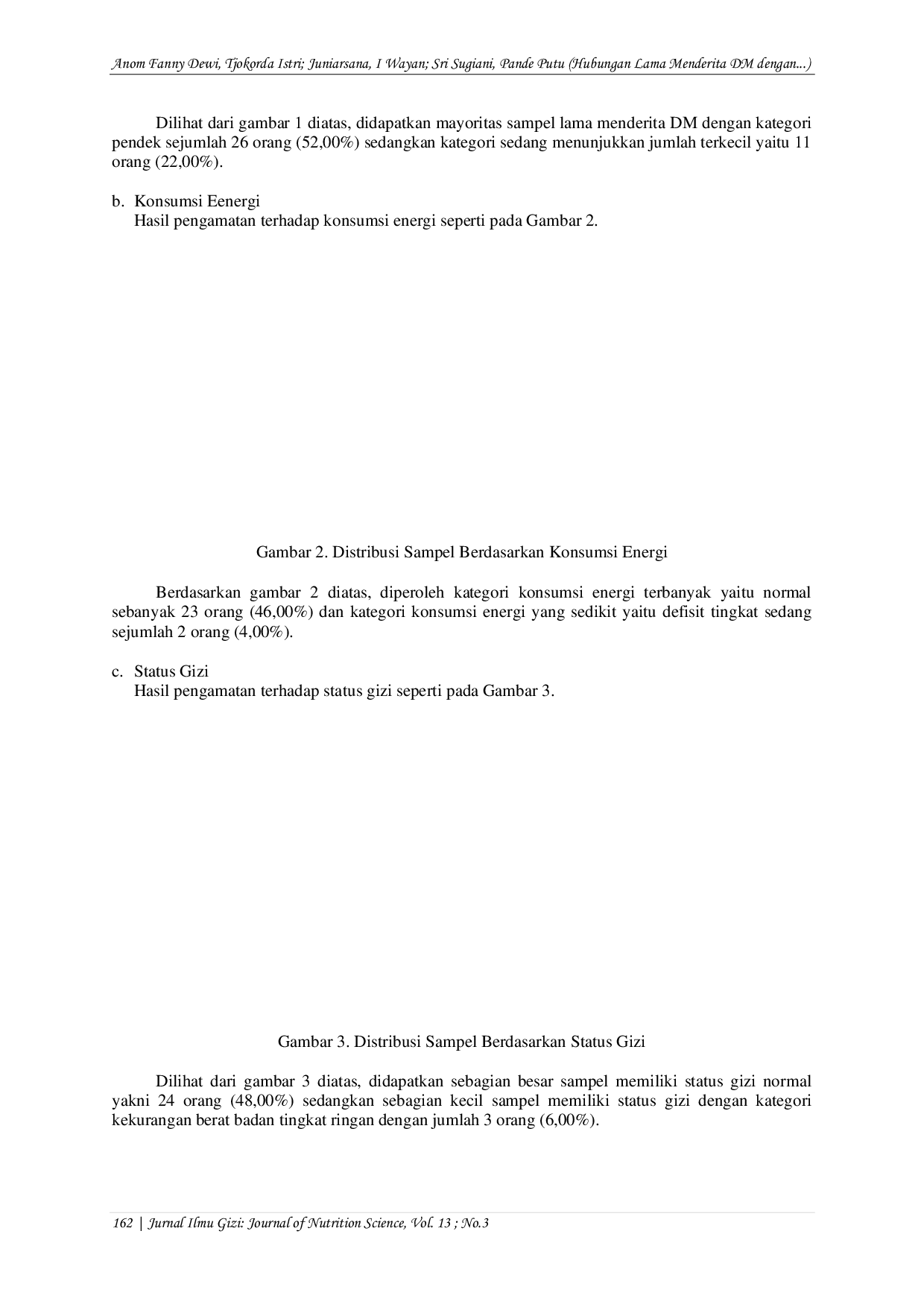 JURIS Hubungan Lama Menderita DM dan Konsumsi Energi dengan Status Gizi Pasien DM Tipe 2