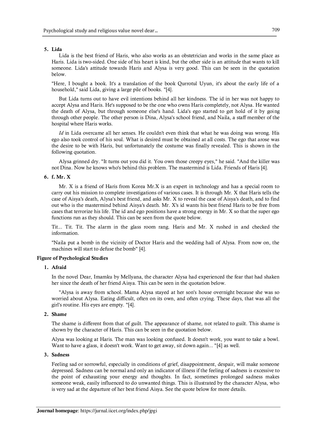 JURIS Psychological study and religious value novel dear imamku by mellyana