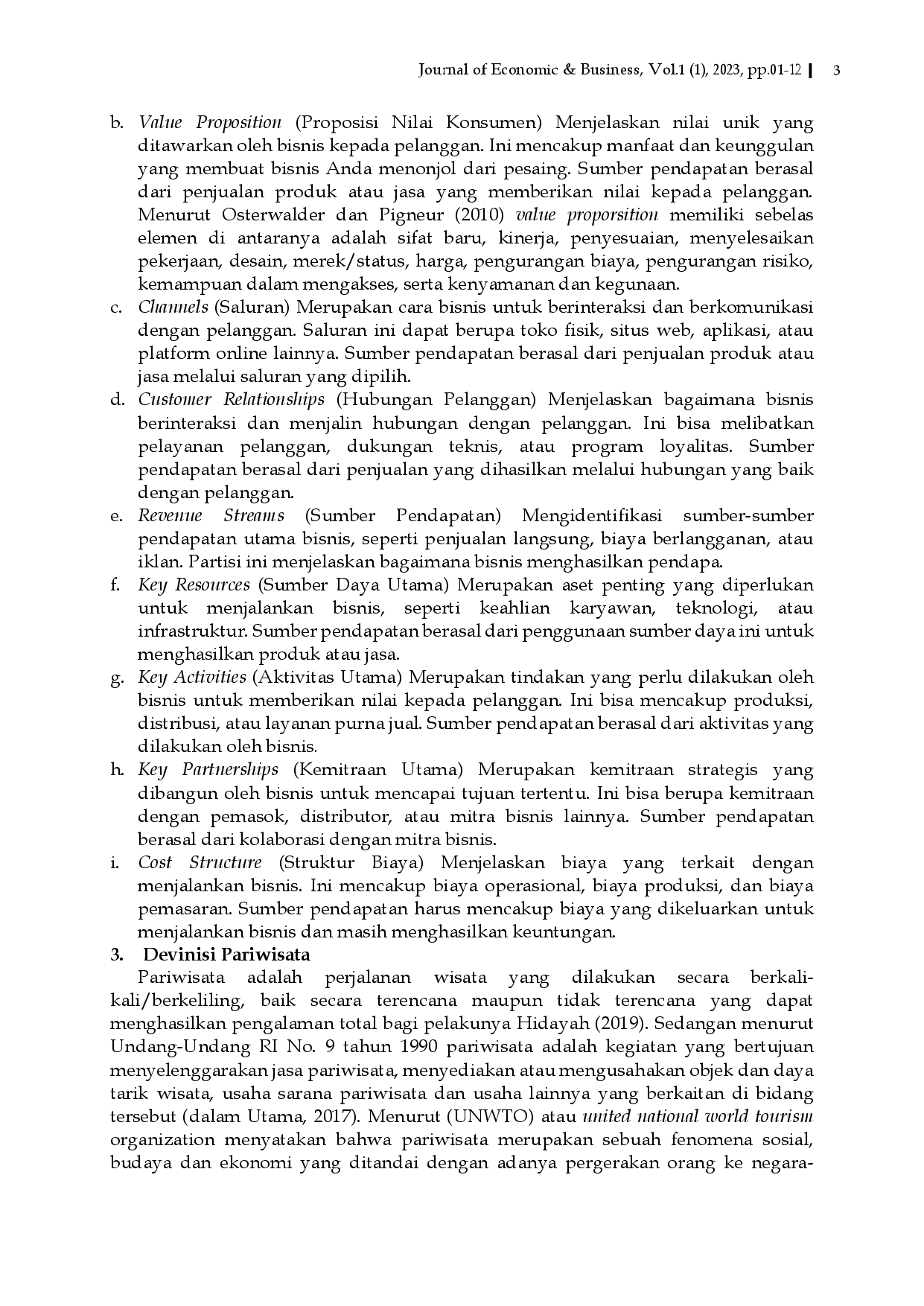 juris Penerapan Bisnis Model Canvas Terhadap Peningkatan Perekonomian Masyarakat di Sekitaran Tugu Khatulistiwa