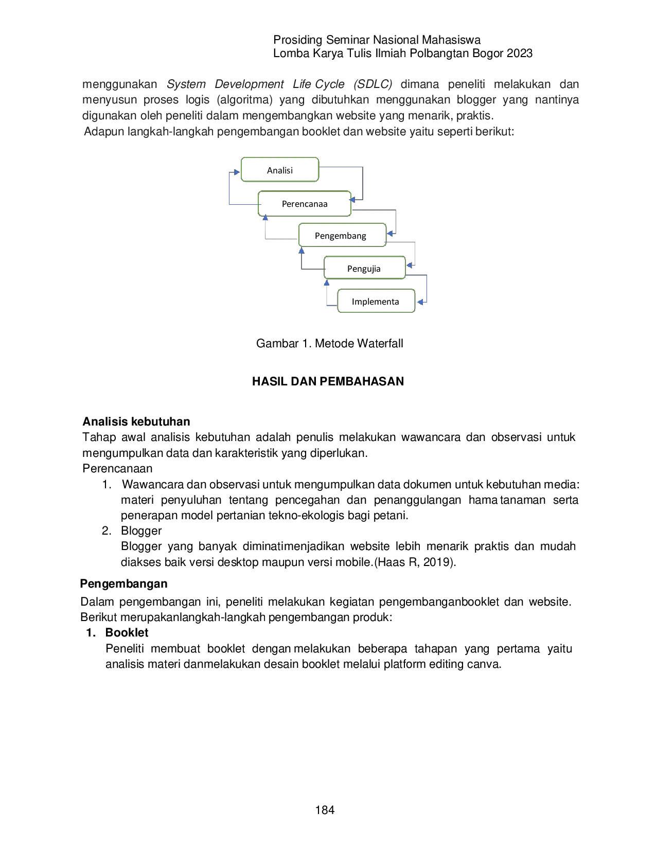 JURIS Pengembangan Media Booklet Tekno Ekologis Terintegrasi Website Sebagai Media Penyuluhan Model Pertanian