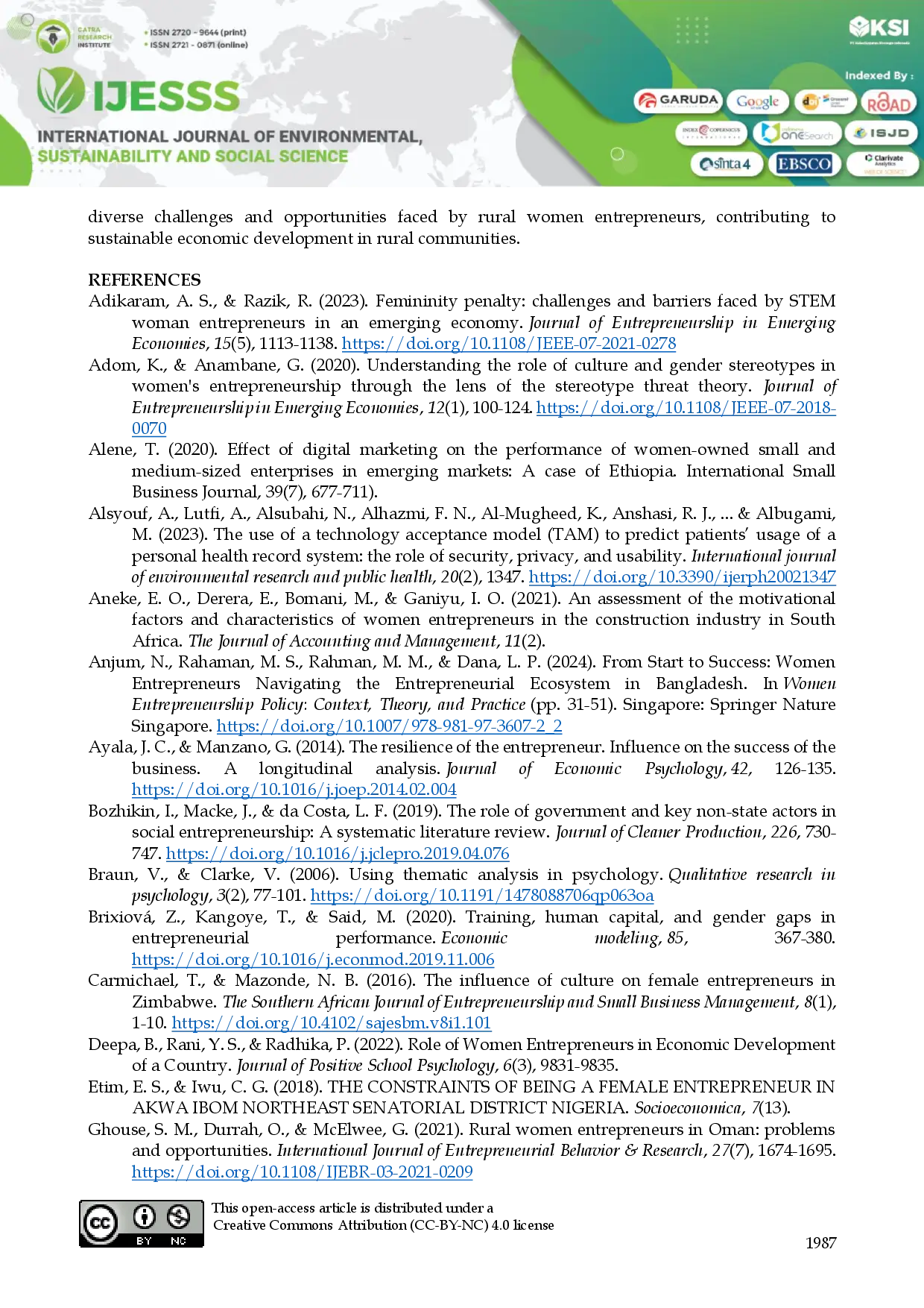 juris What are the Sociocultural Factors That Influence the Managerial Performance of Rural Women Entrepreneurs