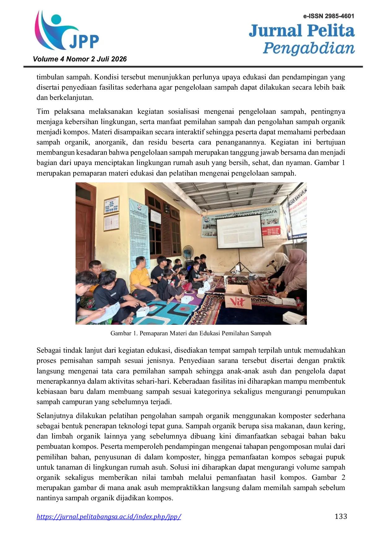 JURIS Recycling Education and Compost Waste Processing to Improve Environmental Cleanliness and Health at an Orphanage for Children