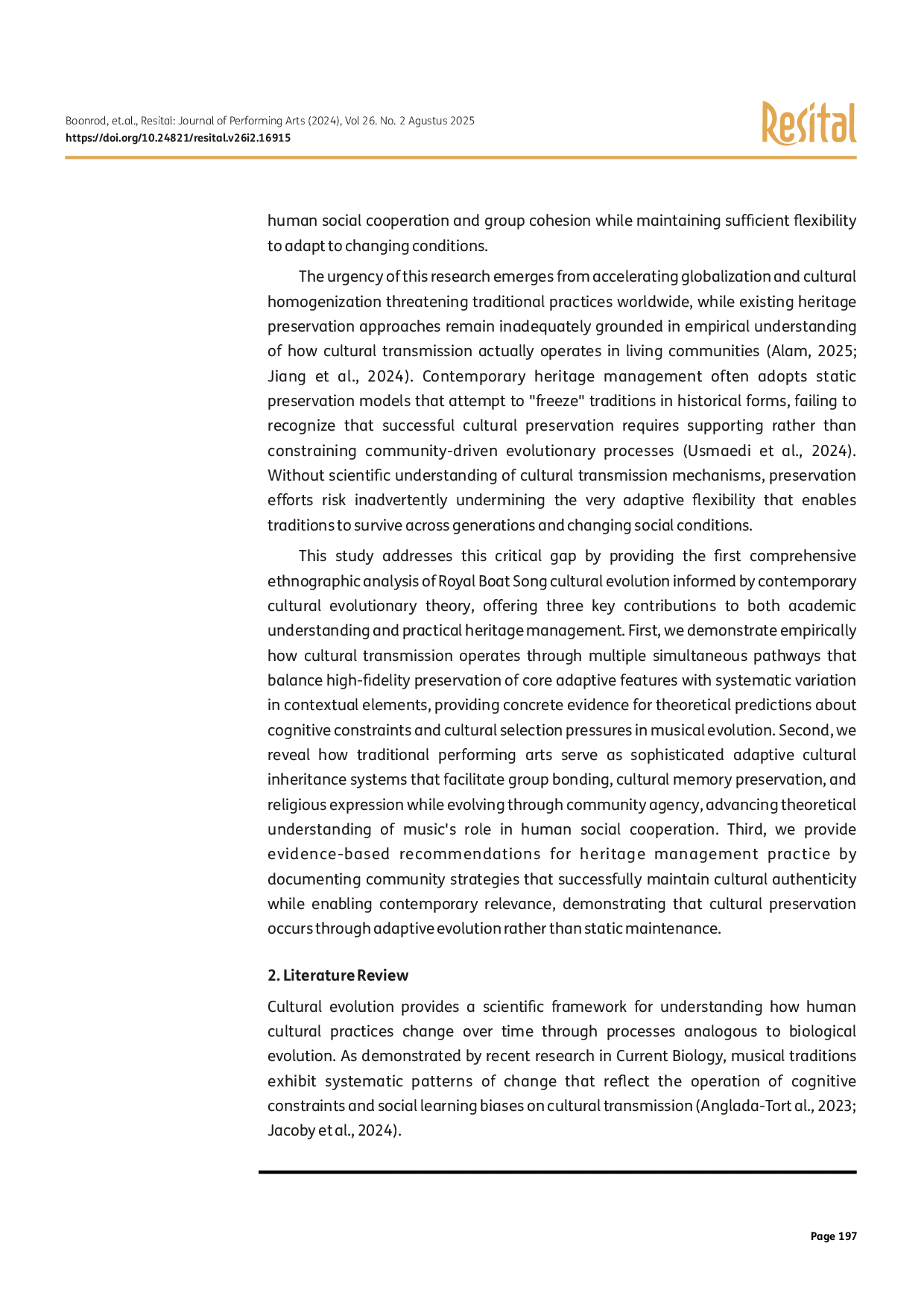 juris Cultural Evolution in Action Royal Boat Song Transmission and Adaptation in Thai Buddhist Communities
