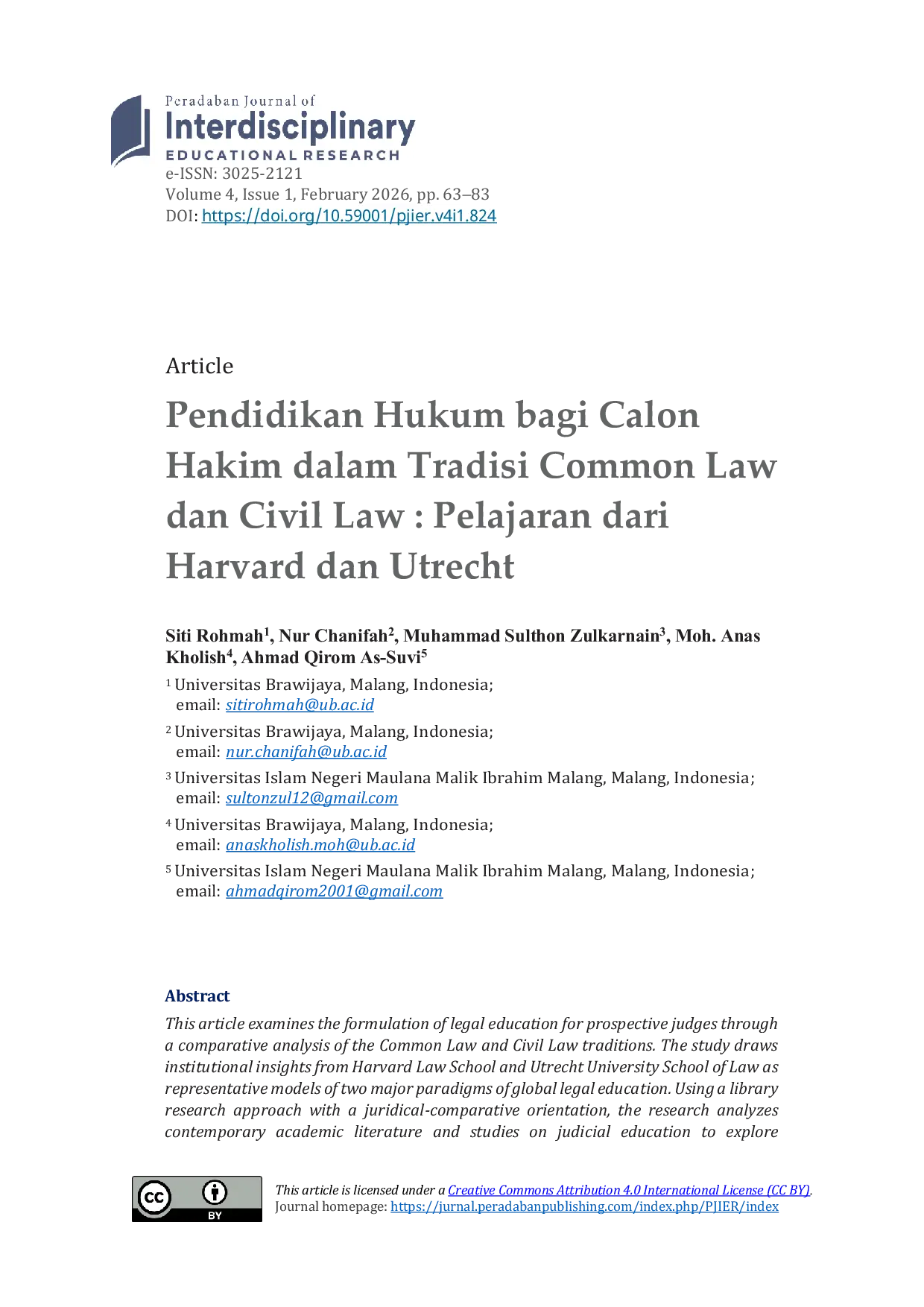 JURIS Pendidikan Hukum bagi Calon Hakim dalam Tradisi Common Law dan Civil Law
