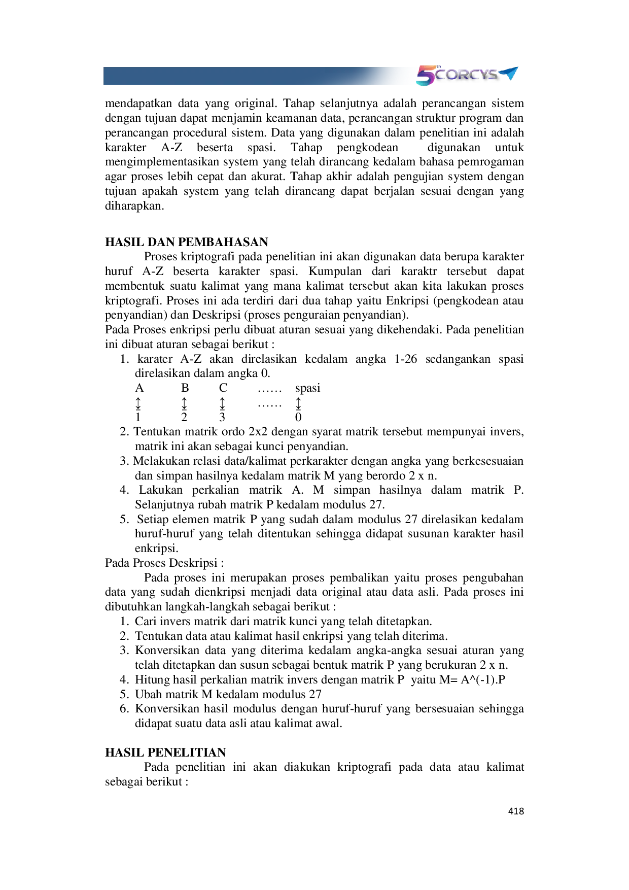 JURIS Peranan Matrik dalam Kriptografi