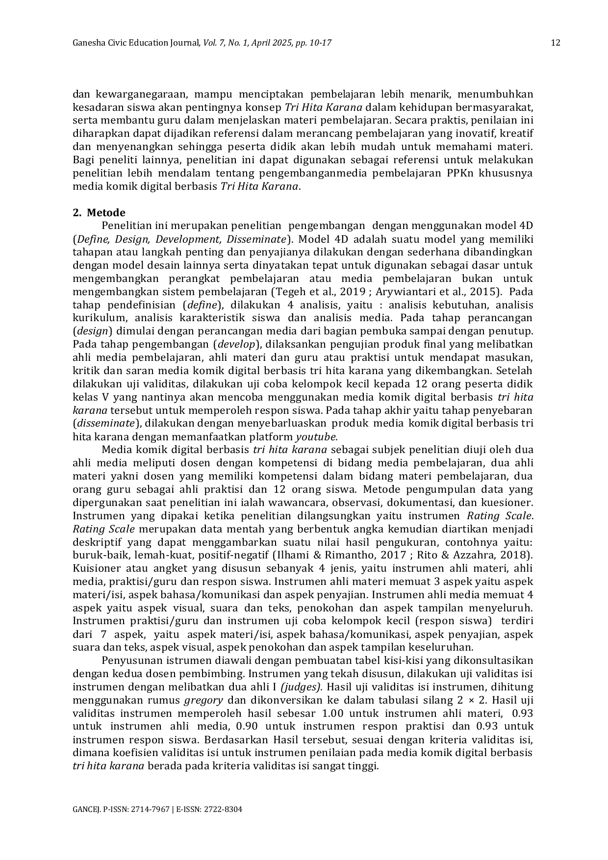 JURIS Pengembangan Media Komik Digital Berbasis Tri Hita Karana Untuk Menanamkan Sikap Bekerja Sama dan Bergotong Royong