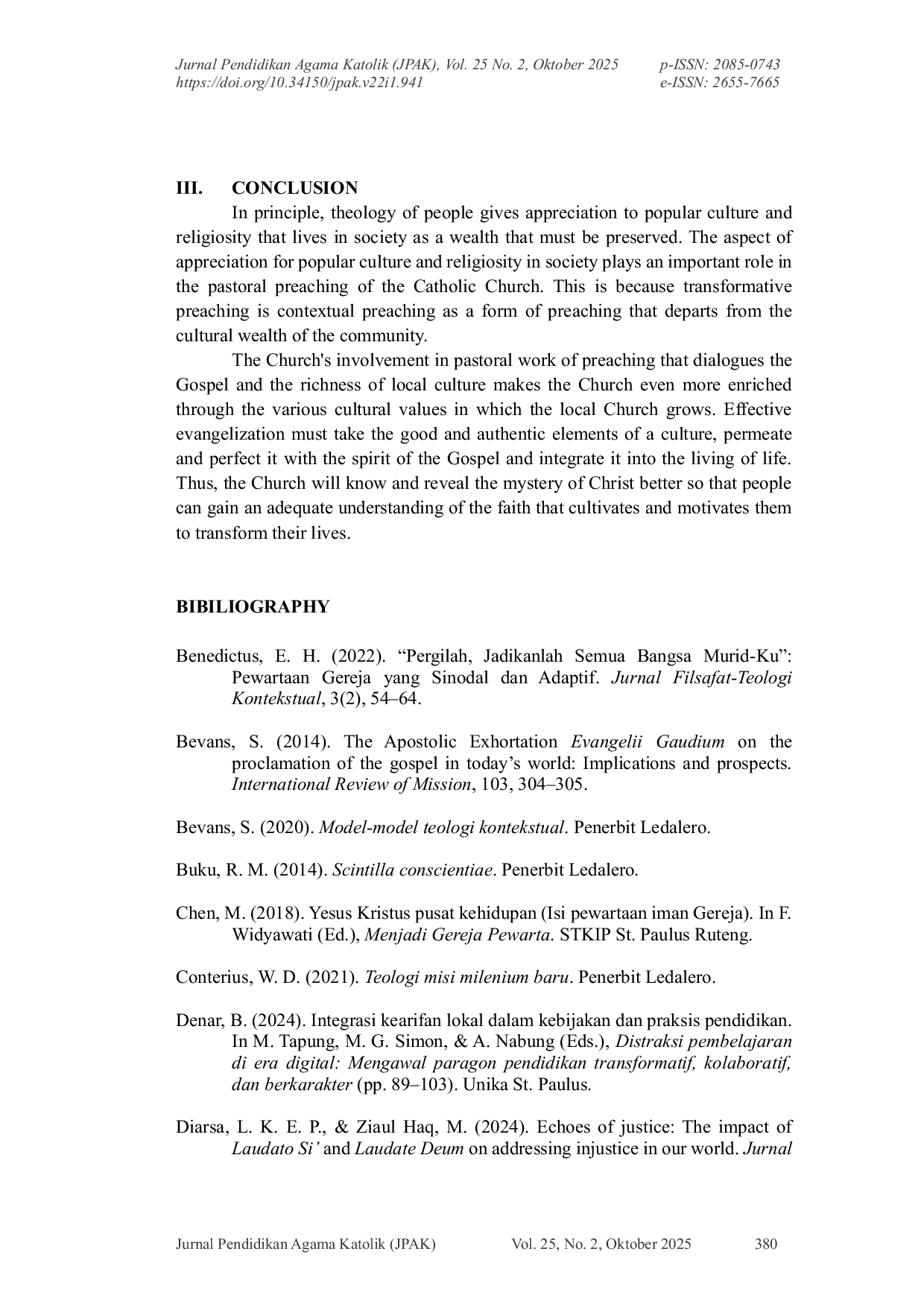 JURIS Relevansi Teologi Rakyat Bagi Karya Pastoral Gereja Katolik