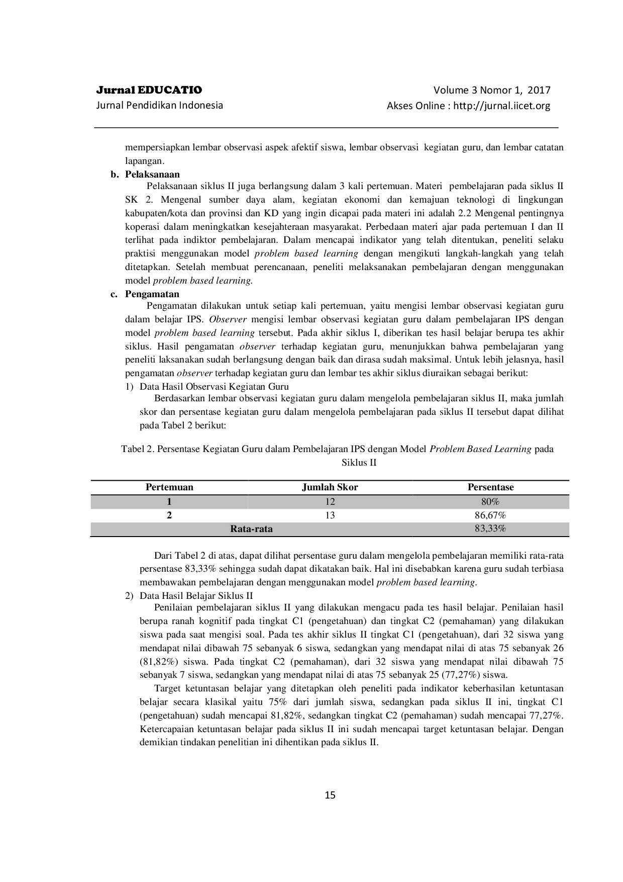 JURIS Problem Based Learning Untuk Peningkatan Hasil Belajar Ips Siswa Kelas Iv Sdn 08 Marunggi Kota Pariaman
