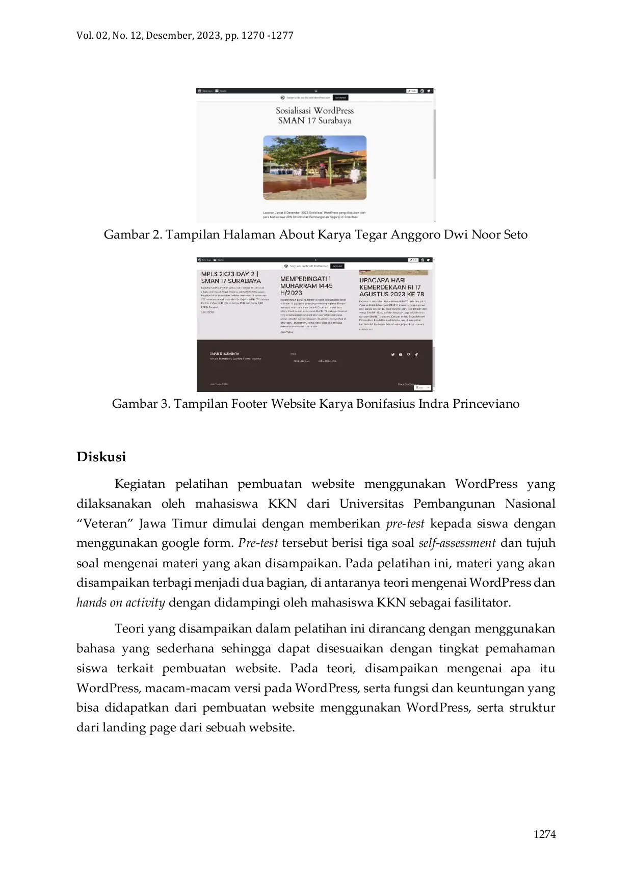 JURIS Optimasi Branding Organisasi Melalui Transformasi Digital Menggunakan WordPress Pada OSIS SMAN 17 Surabaya