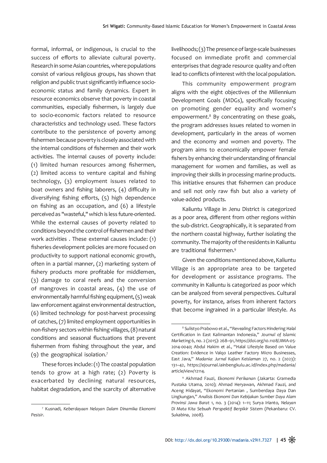 JURIS Community Based Islamic Education for Women s Empowerment in Coastal Areas The Role of Religious Traditions and Microfinance