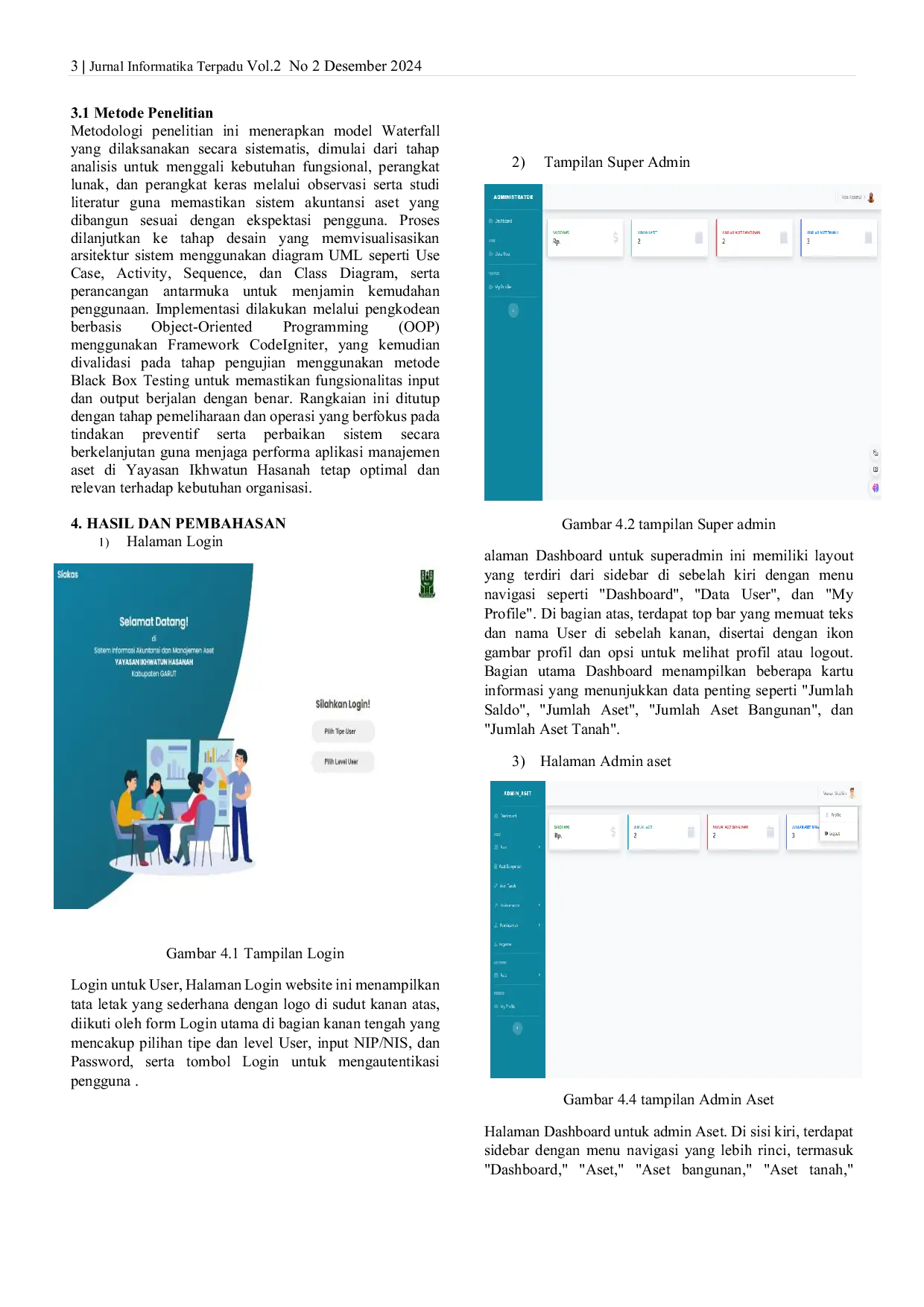 JURIS Rancang Bangun Sistem Informasi Manajemen Aset Berbasis Web Studi Kasus Yayasan Ikhwatun Hasanah Kabupaten Garut