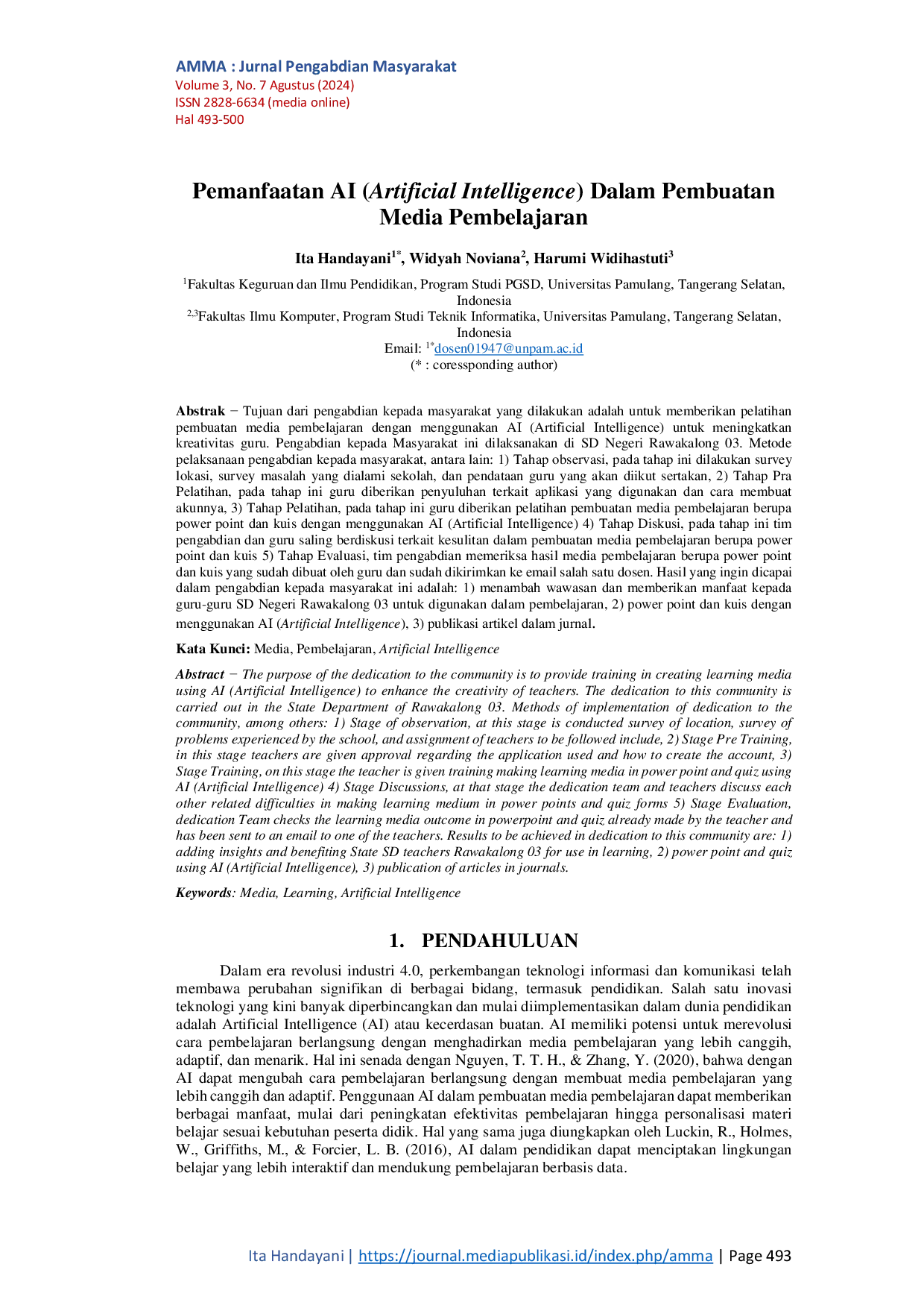 JURIS Pemanfaatan AI Artificial Intelligence Dalam Pembuatan Media Pembelajaran