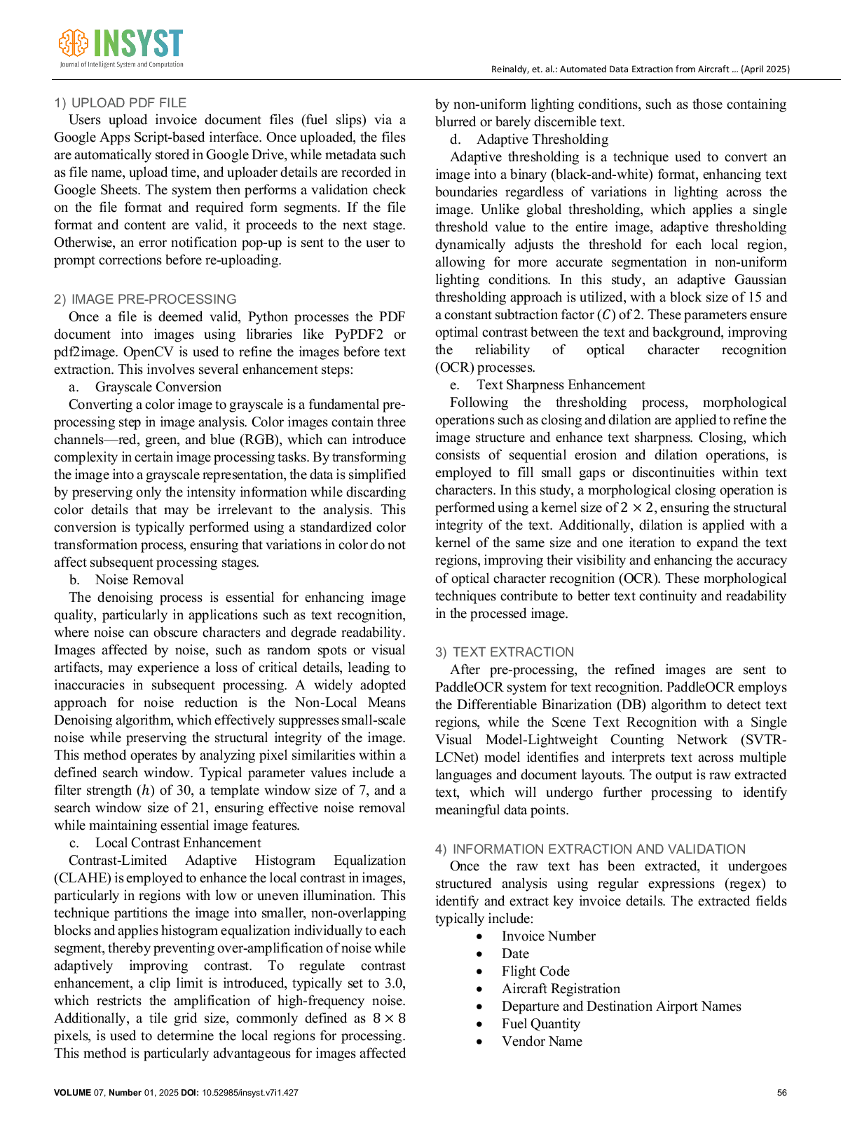 JURIS Automated Data Extraction from Aircraft Fuel Invoices Using PaddleOCR