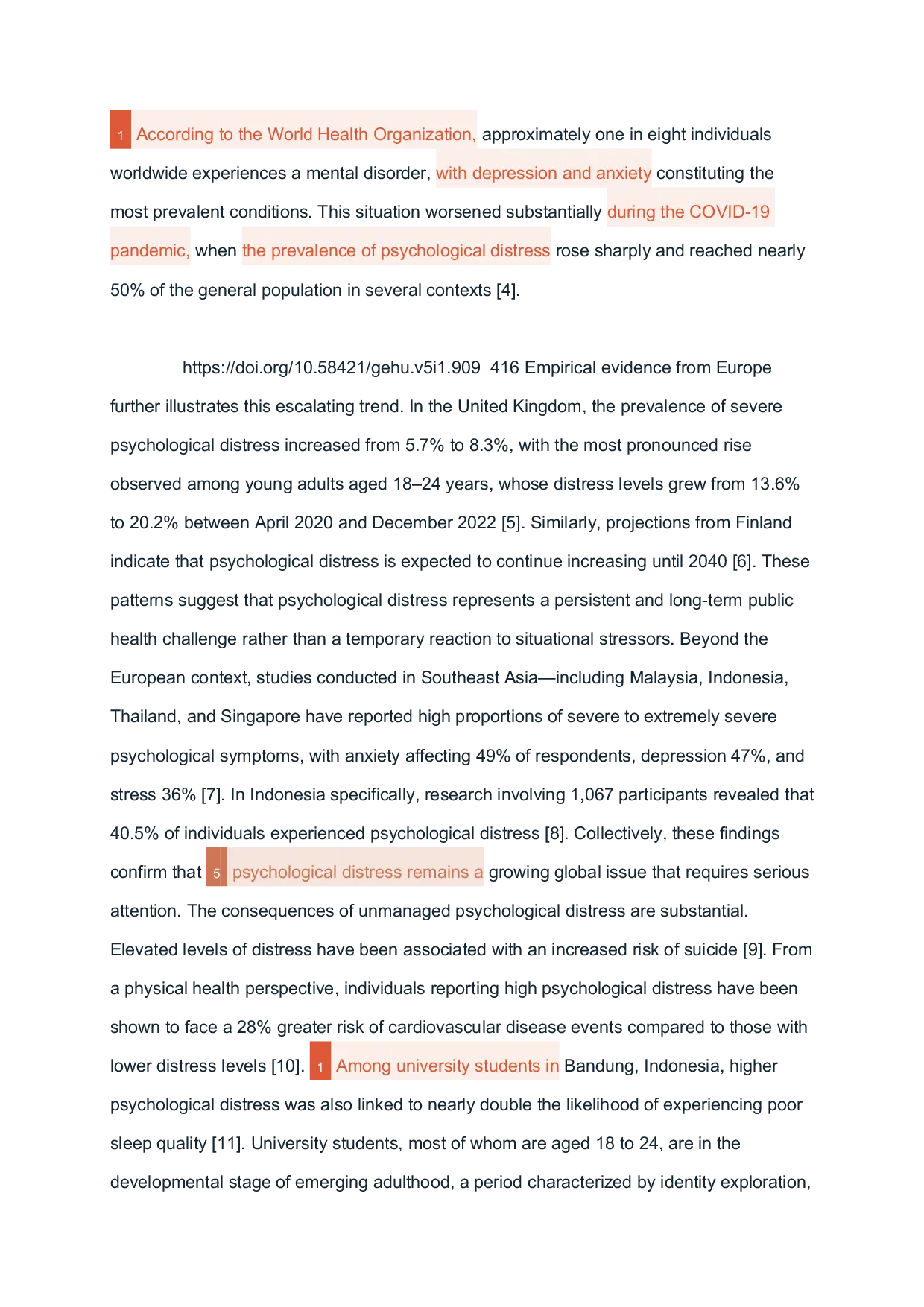 JURIS The Relationship Between Spiritual Well Being and Psychological Distress in Indonesian College Students
