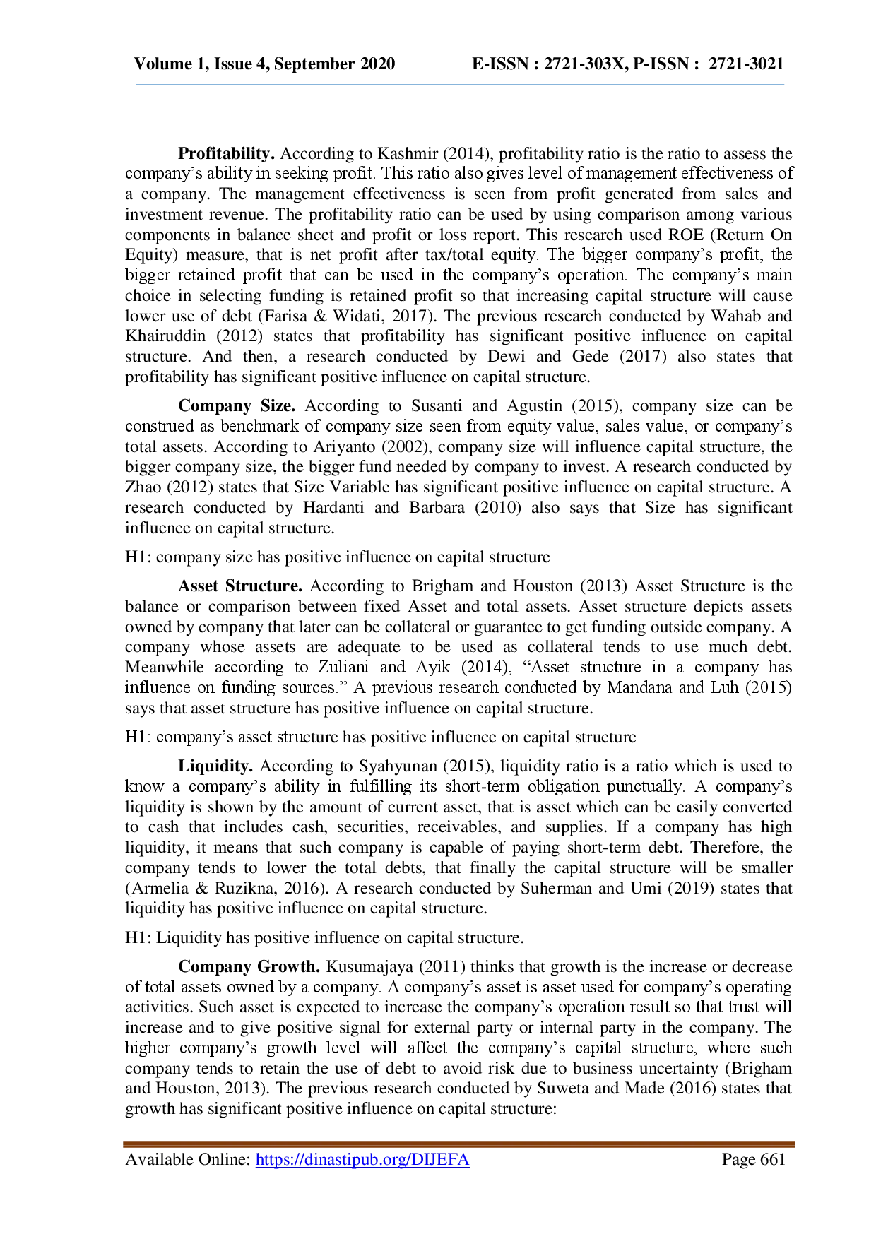 juris DETERMINANT OF CAPITAL STRUCTURE OF PROPERTY REAL ESTATE COMPANIES IN INDONESIA STOCK EXCHANGE