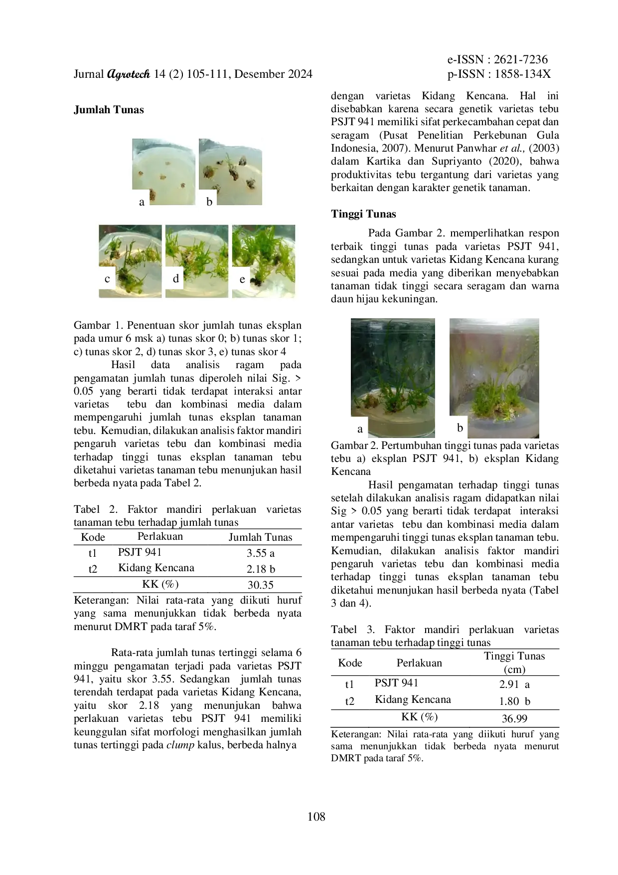 JURIS Pengaruh Kombinasi Zpt Iba Dan Bap Terhadap Regenerasi In Vitro Tanaman Tebu Saccharum Officinarum L Varietas Psjt 941 Dan Kidang Kencana