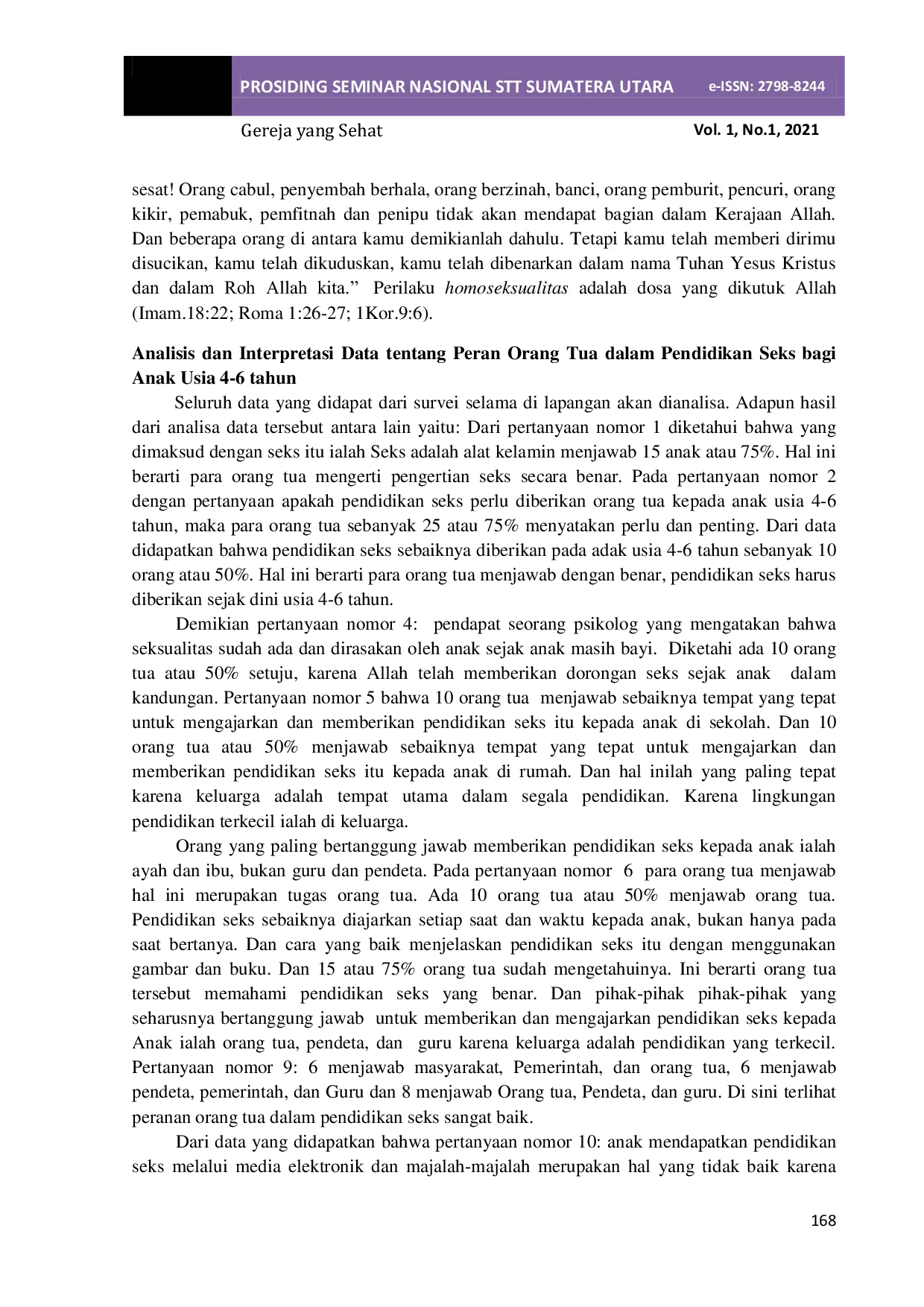 JURIS Peranan Orang Tua dalam Pendidikan Seks Sejak Dini pada Anak Usia 4 6 Tahun