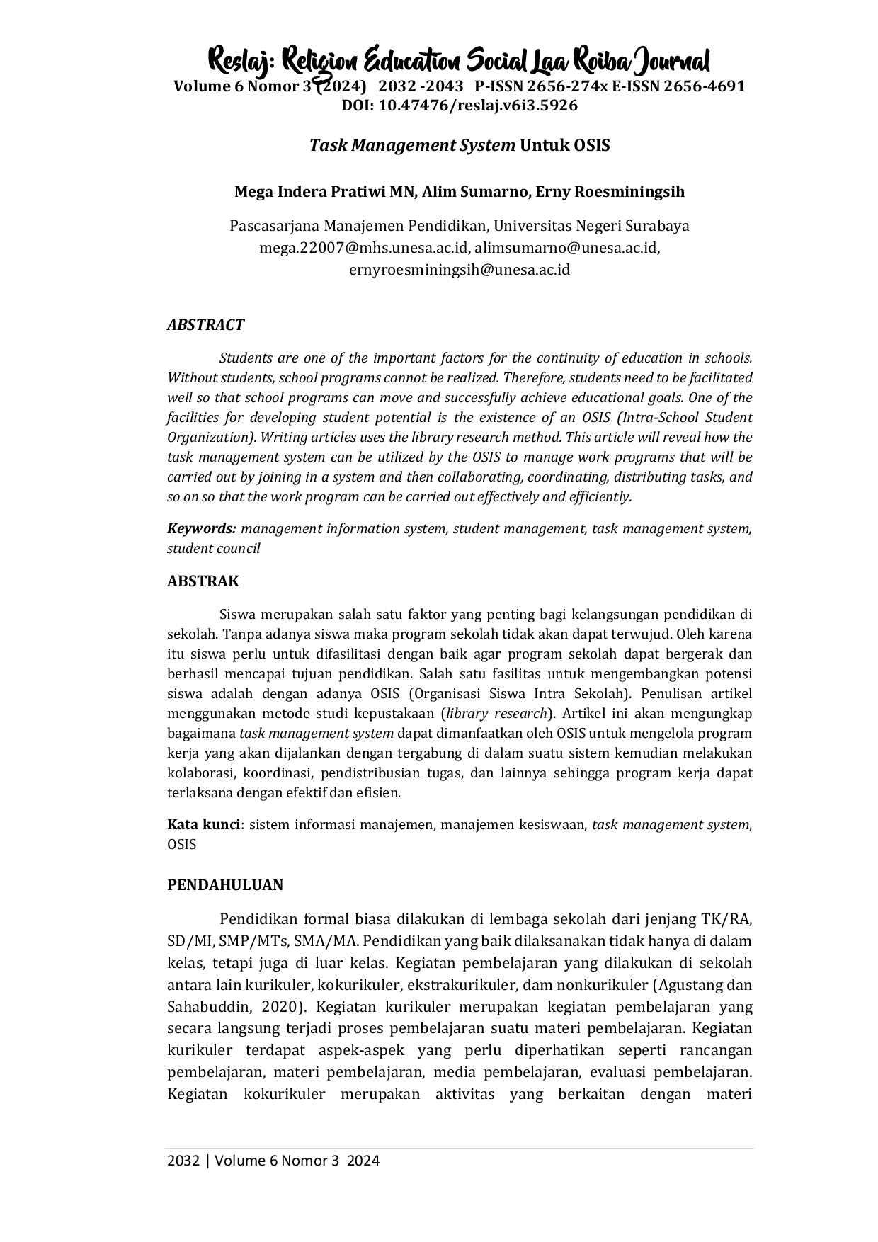 JURIS Task Management System Untuk Osis