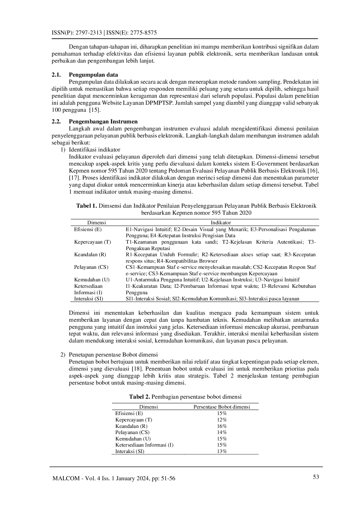 juris Evaluasi Kinerja E Government Menggunakan Indeks Layanan Publik Elektronik Sebagai Standar Benchmarking Layanan Publik