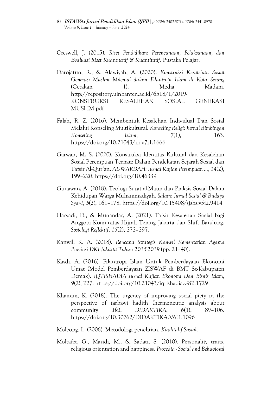 JURIS Social Piety Index A Measurement Strategy for The Manifestation of Individual Piety in Community Life to Support Regional
