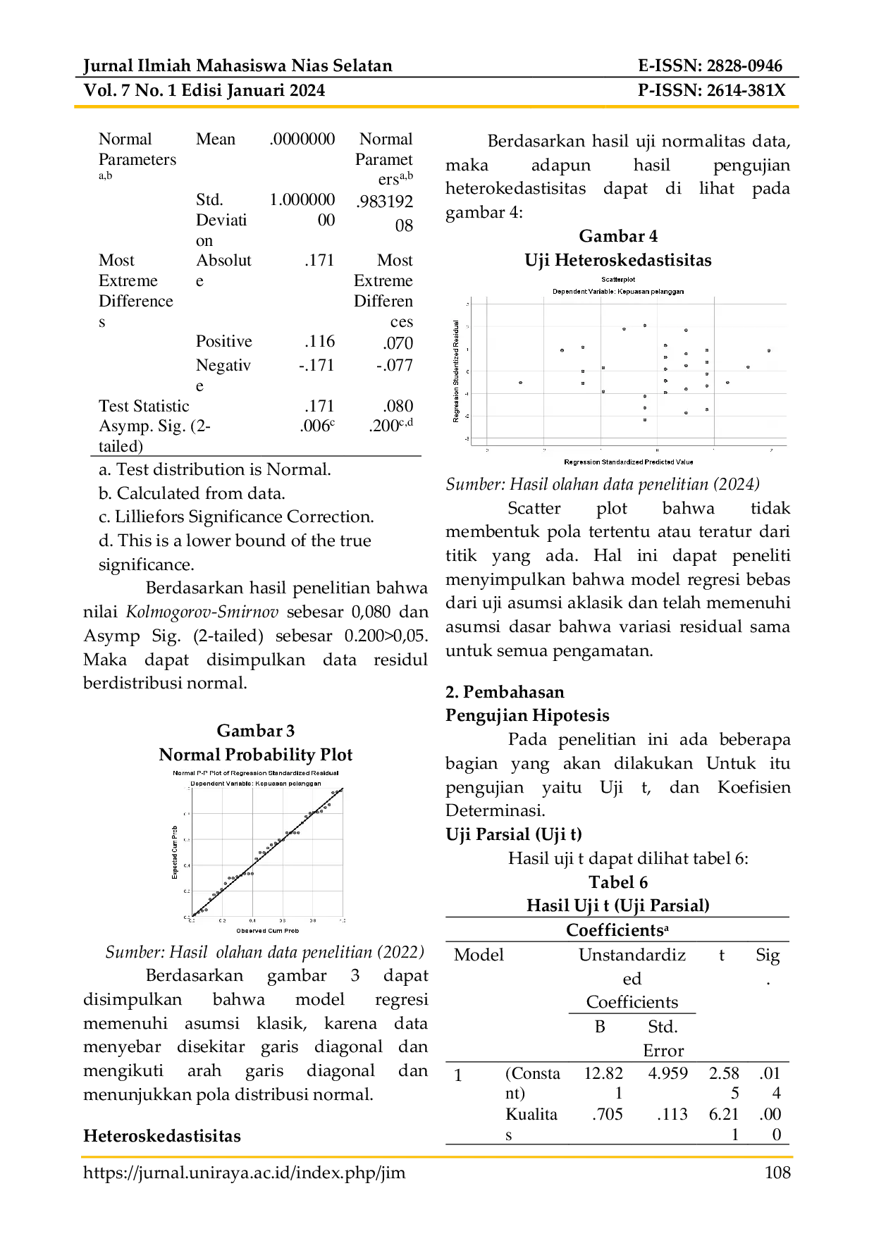 JURIS Pengaruh Kualitas Produk Terhadap Kepuasan Pelanggan Beras Ikan Mas Di Ud Faomakhoda Desa Lolojukhu Kecamatan Ulu Idanotae Kabupaten Nias Selatan