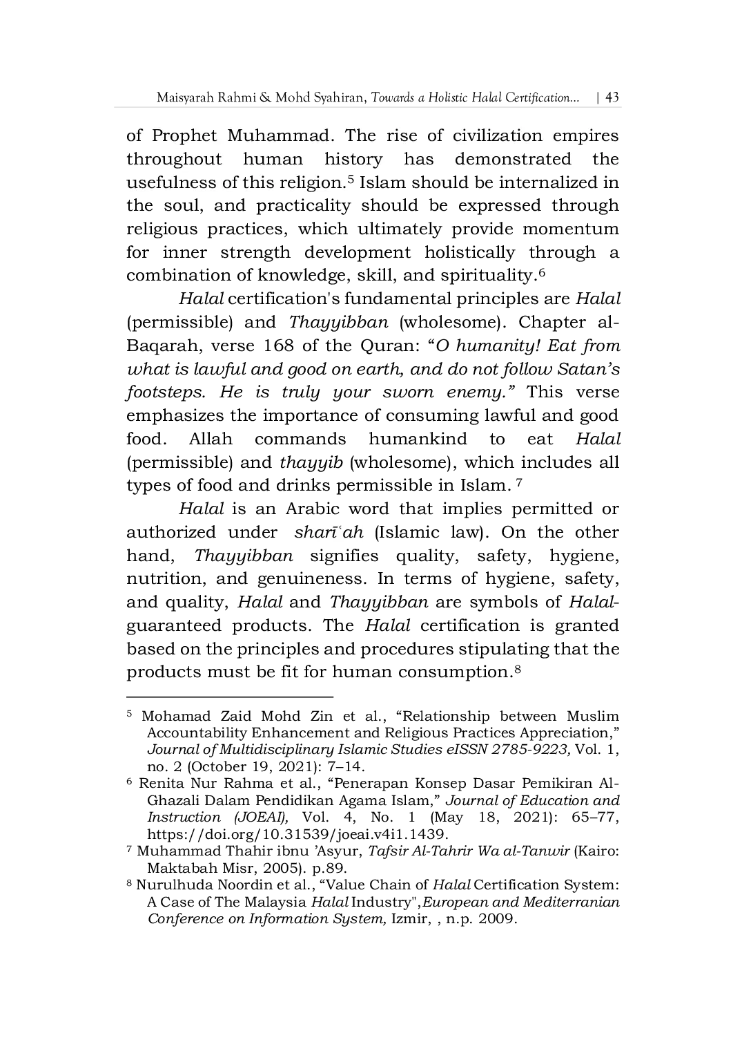 JURIS Towards a Holistic Halal Certification Self Declare System An Analysis of Maqasid al Sharah Based Approaches in Indonesia and Malaysia