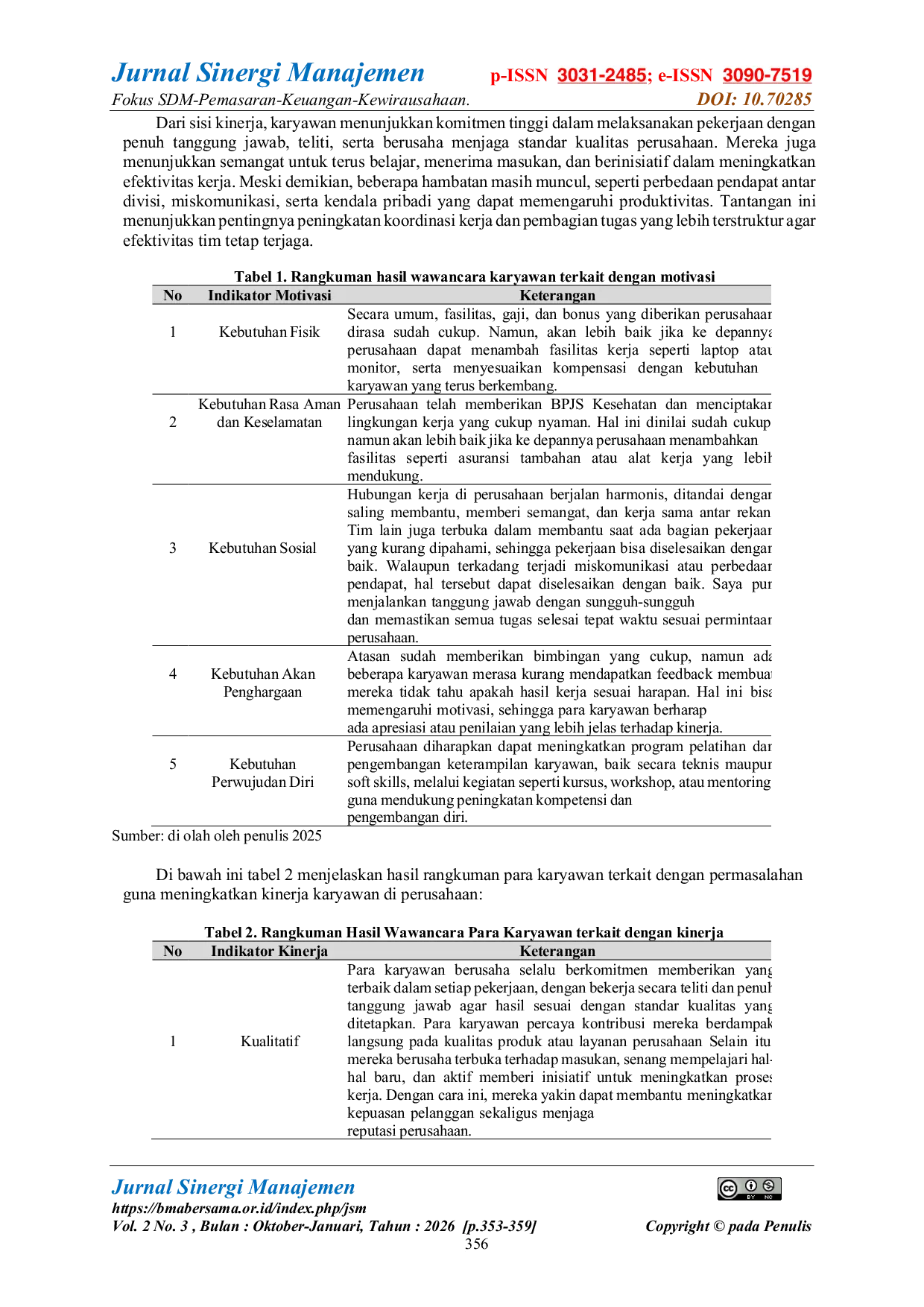 JURIS Analisis Motivasi Kerja dalam Meningkatkan Kinerja Karyawan di PT Wibi Digital Teknologi