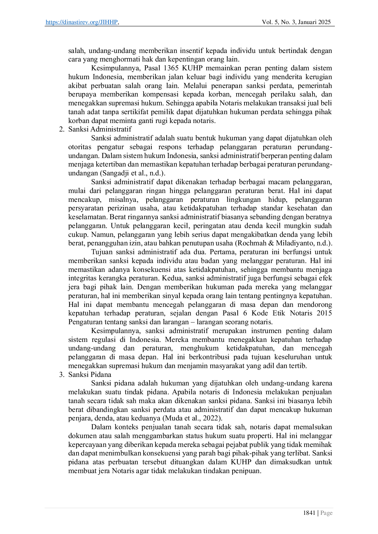 JURIS Analisis Yuridis Peran dan Tanggung Jawab Notaris Terhadap Pembuatan Akta Pengikatan Jual Beli Tanah Adat Tanpa Ada Sertifikat Hak Milik