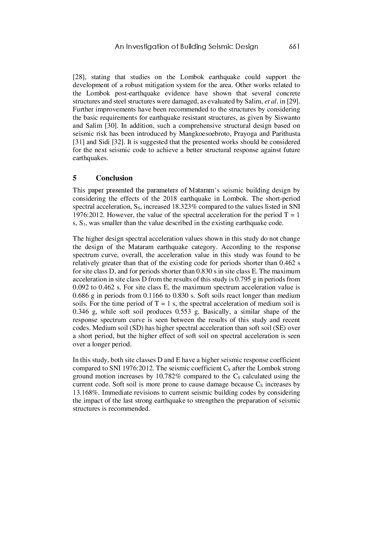 juris An Investigation of Building Seismic Design Parameters in Mataram City Using Lombok Earthquake 2018 Ground Motion