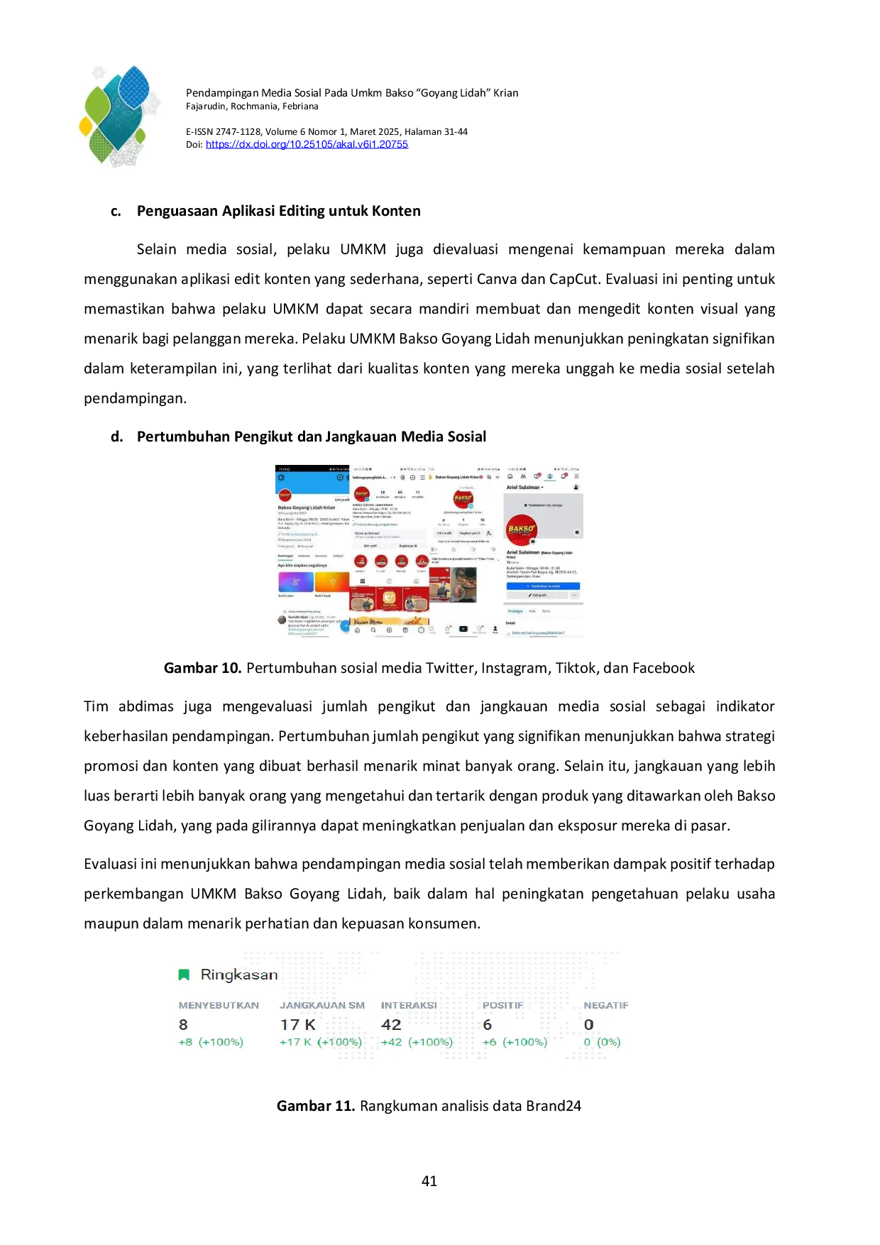 JURIS Pendampingan Media Sosial Pada Umkm Bakso Goyang Lidah Krian