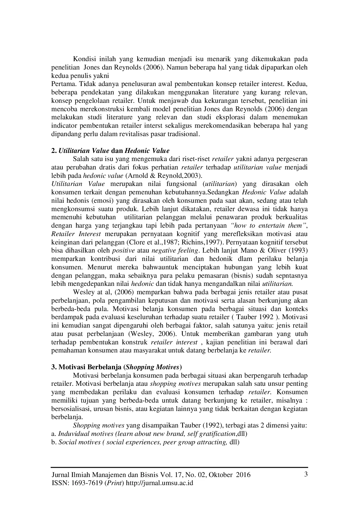 JURIS Ketertarikan Masyarakat Terhadap Bisnis Ritel Di Kota Medan