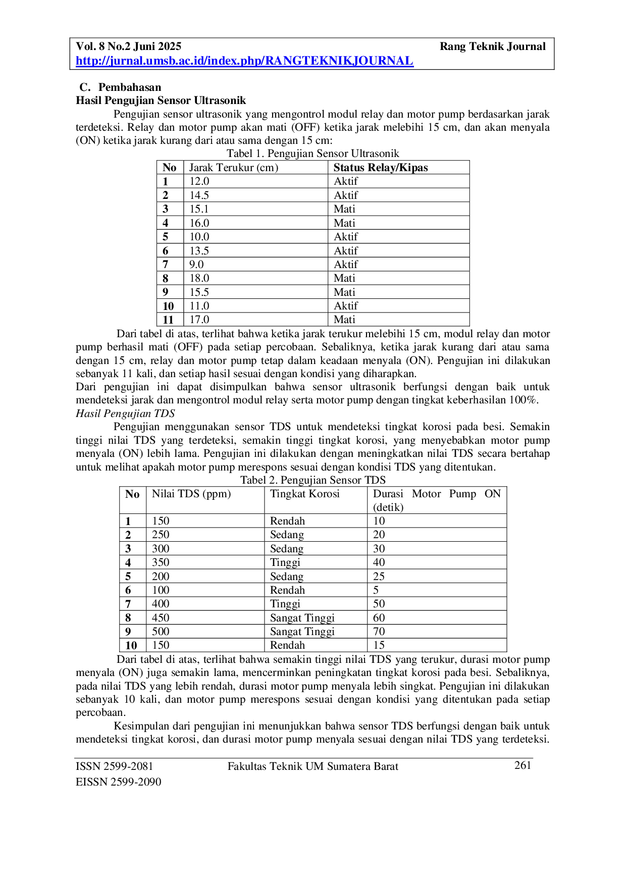 JURIS Alat Pembersih Karat Otomatis Menggunakan Sensor Ph Sebagai Pengukur Tingkat Keasaman Cairan Berbasis Iot