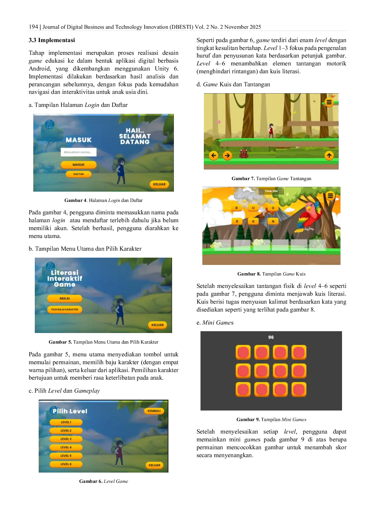 JURIS Designing Early Childhood Educational Games Using Unity