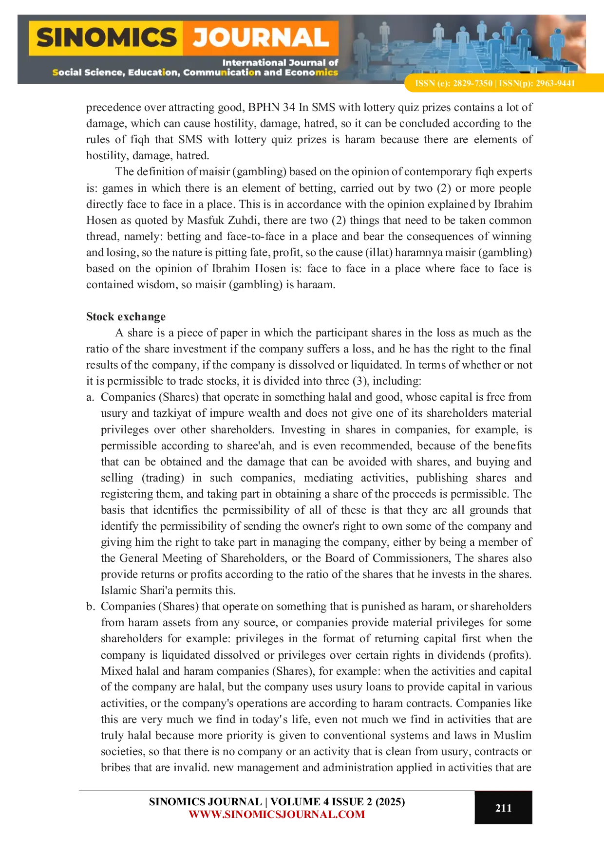 JURIS The Practice of Gambling Maisir in Various Forms of Modern Economic Activity