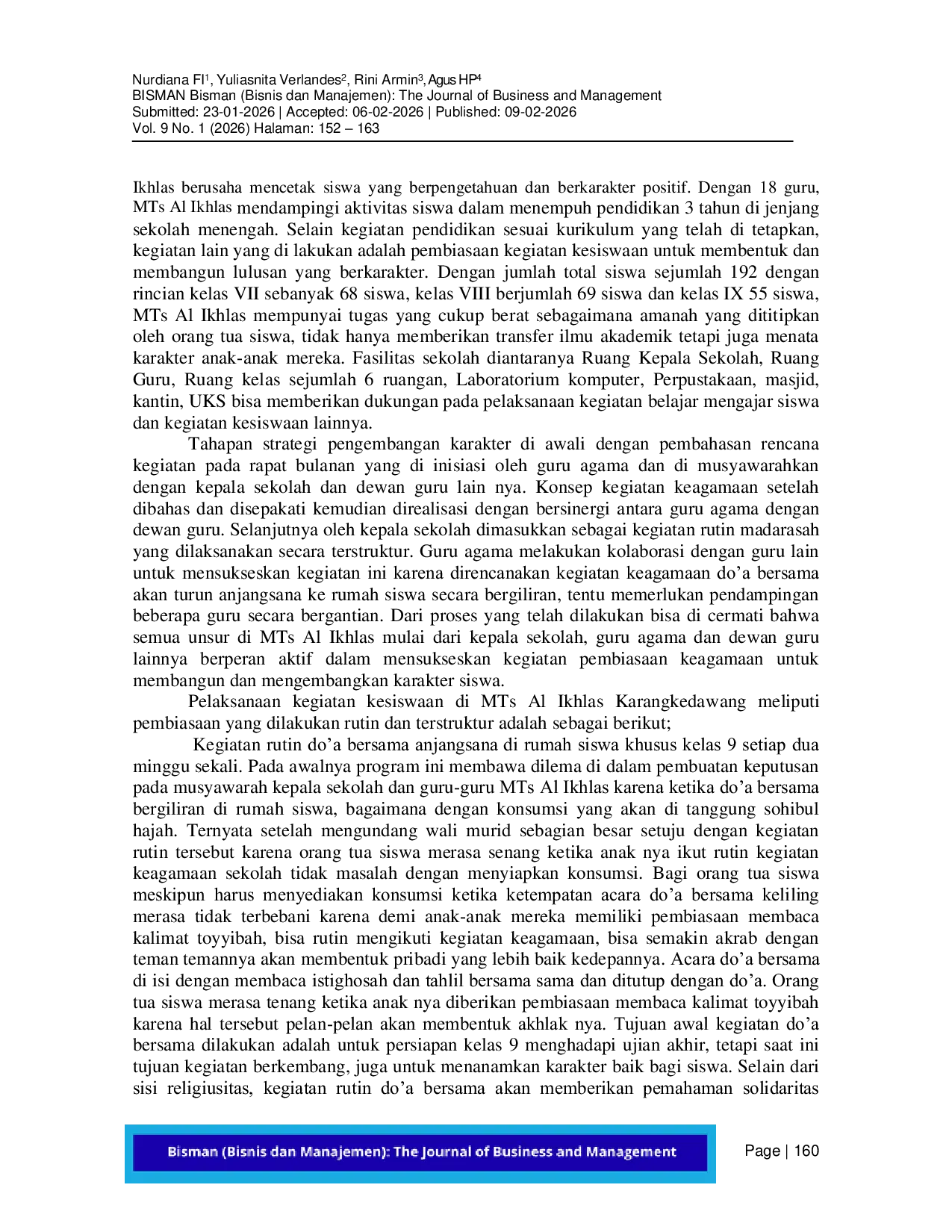 JURIS Strategi Pengembangan Siswa Berkarakter dengan Kegiatan Kesiswaan Rutin Teragenda