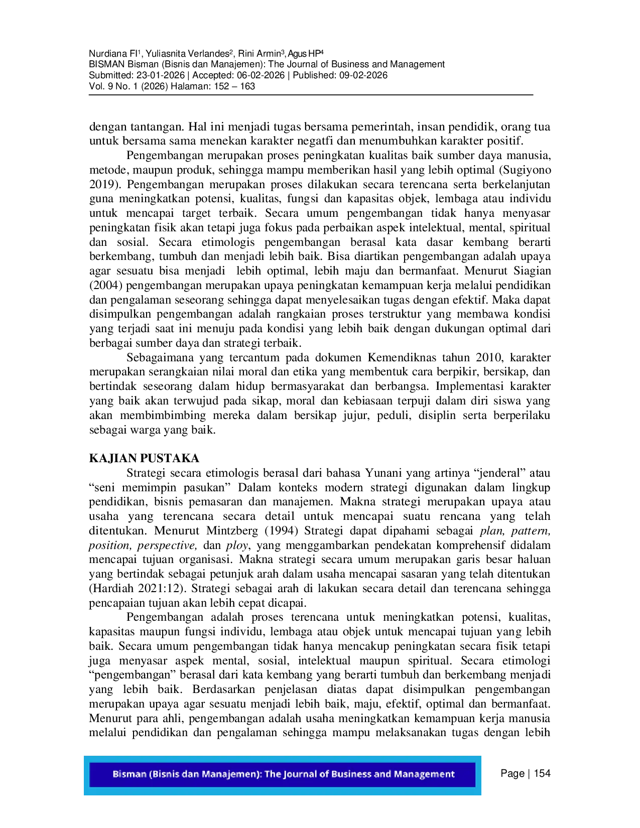 JURIS Strategi Pengembangan Siswa Berkarakter dengan Kegiatan Kesiswaan Rutin Teragenda