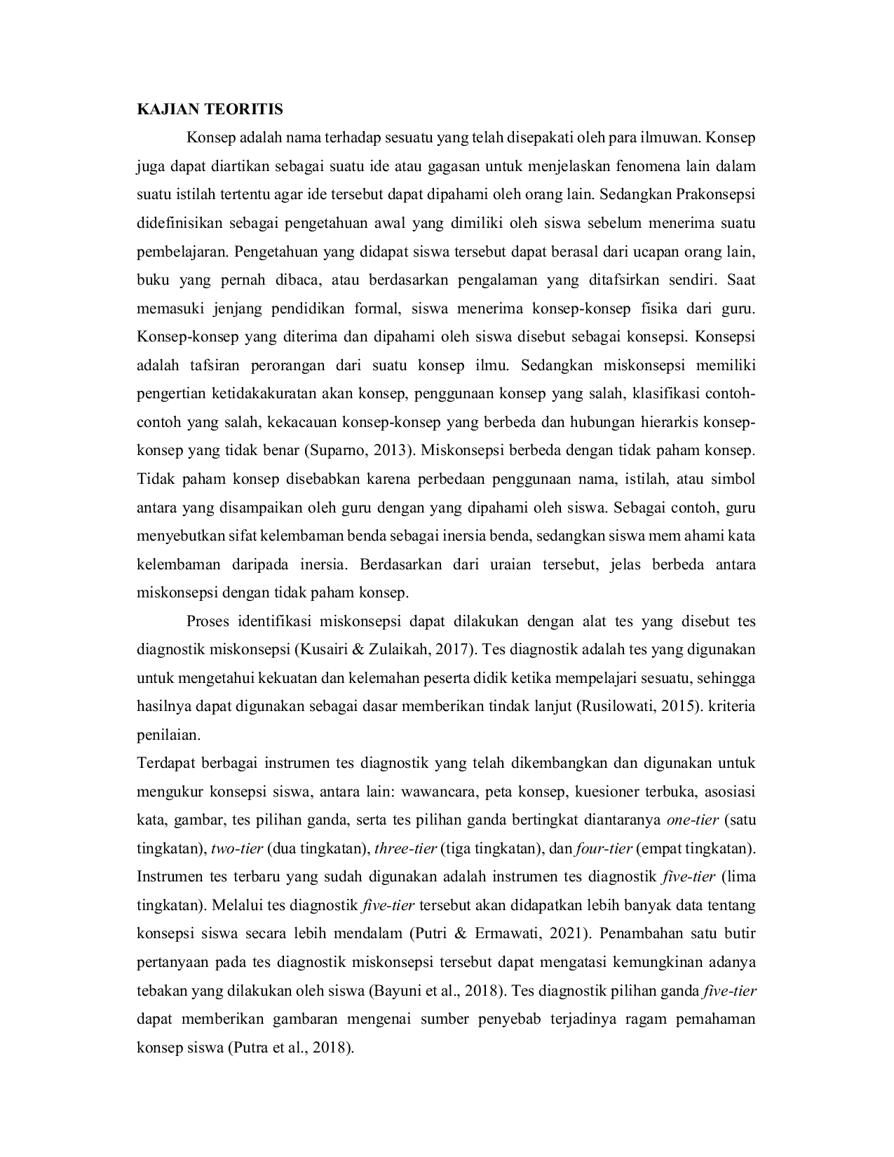 JURIS Pengembangan Uji Validitas Dan Uji Reliabilitas Instrumen Tes Diagnostik Berformat Five Tier Pada Materi Hukum Newton