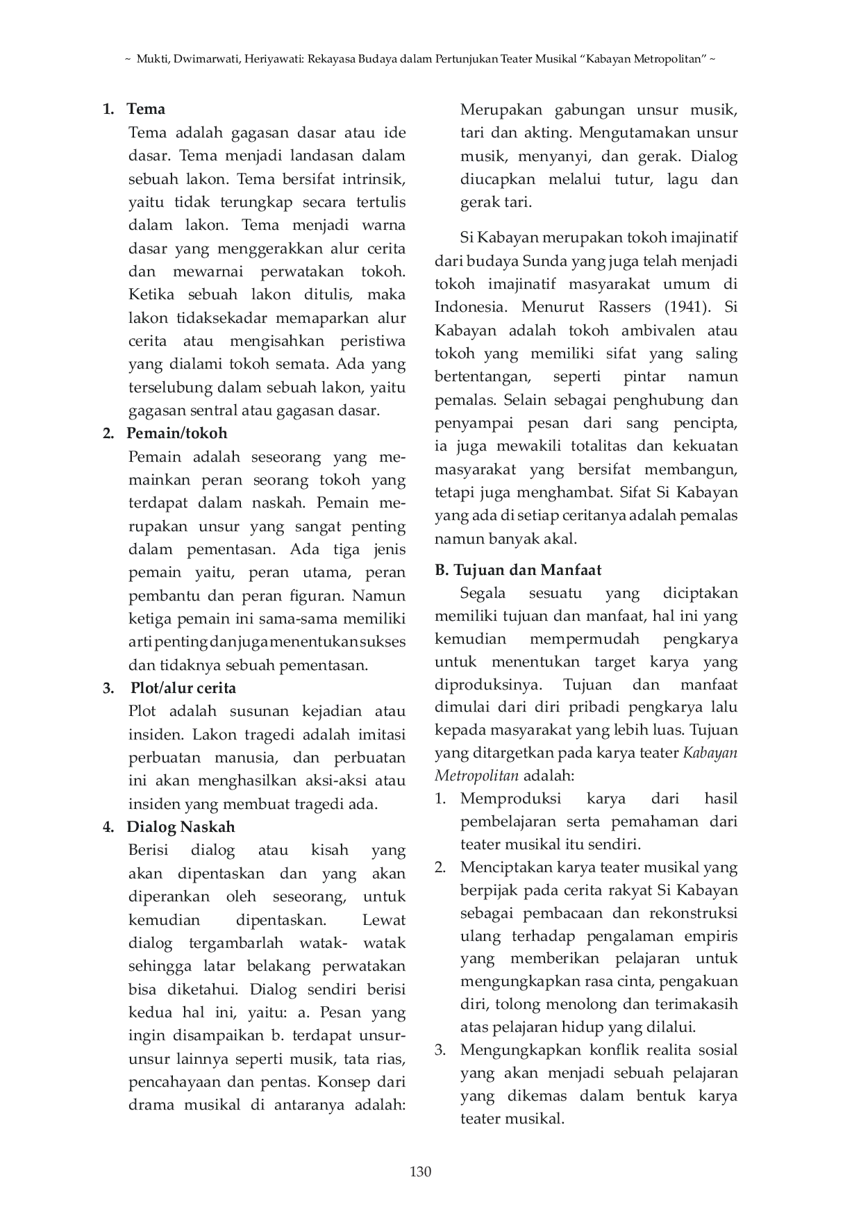 JURIS Rekayasa Budaya dalam Pertunjukan Teater Musikal Kabayan Metropolitan