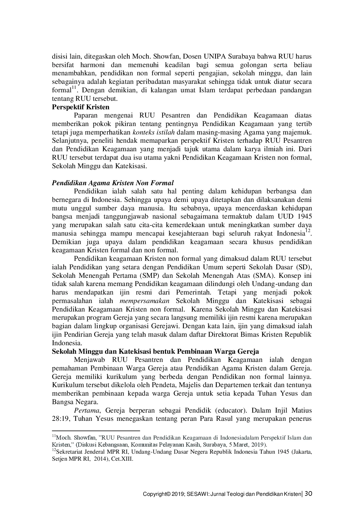 juris Rancangan Undang Undang RUU Pesantren Dan Pendidikan Keagamaan Dalam Perspektif Kristen P 69 dan P 70