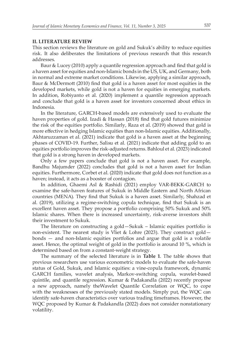 JURIS Diversifying Islamic Haven Assets